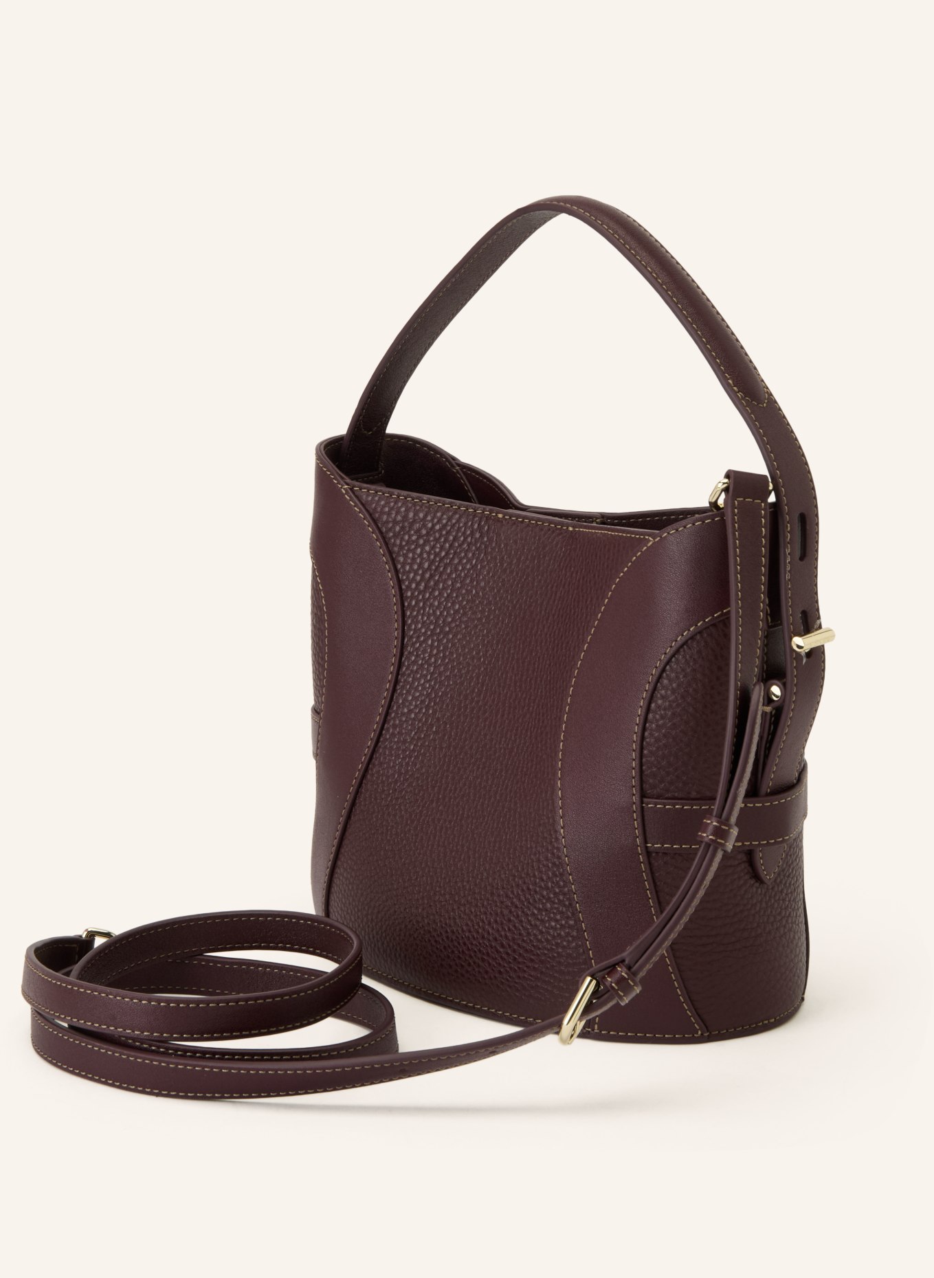 AIGNER Beuteltasche DEBORAH: DUNKELROT / GOLD