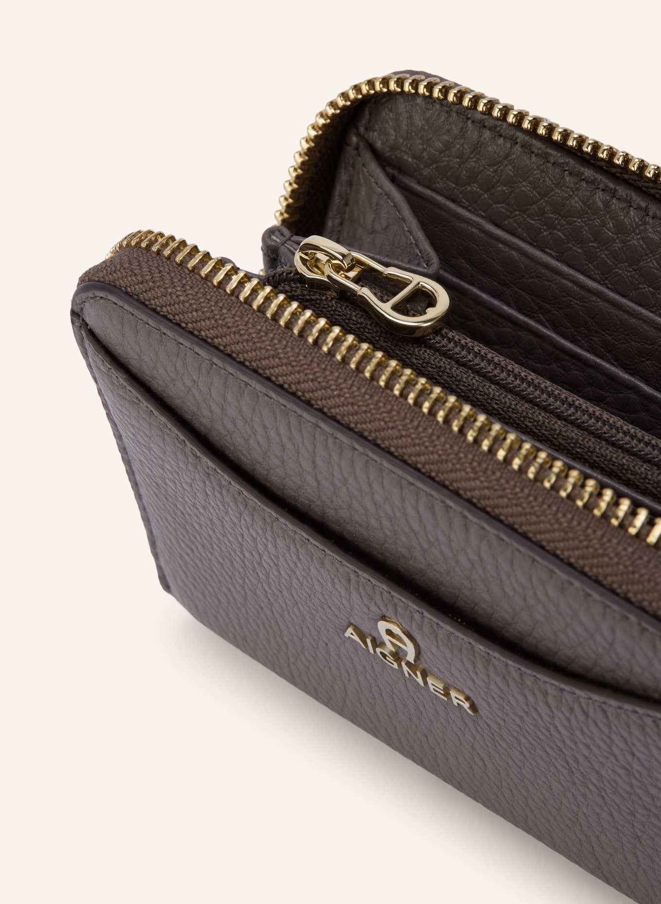 AIGNER Geldbörse MARIKA: GRAU / GOLD