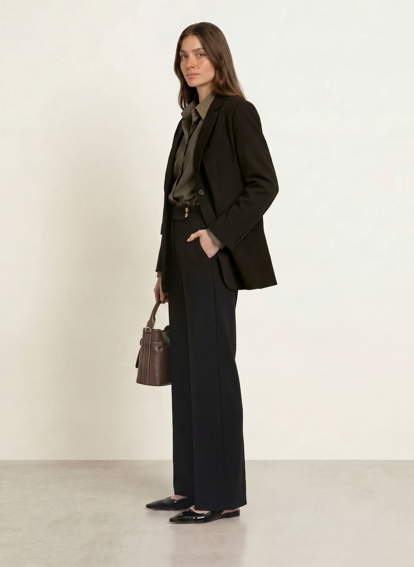 SEDUCTIVE Pantalon palazzo MONA: NOIR