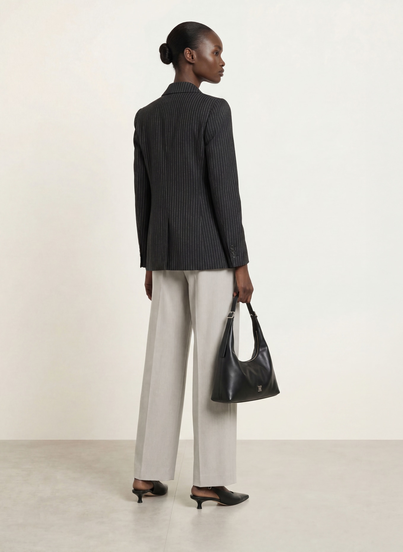 SEDUCTIVE Pantalon palazzo CHRISSY: GRIS CLAIR