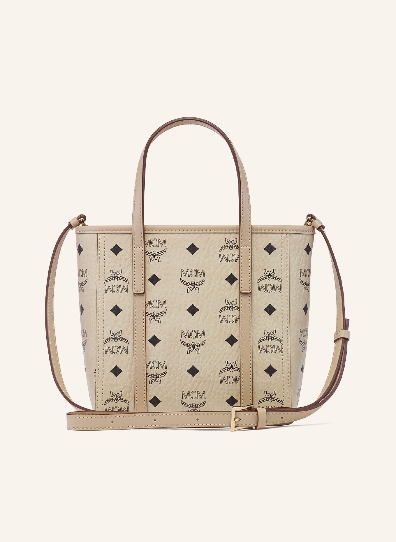 MCM Torebka TONI SMALL: BEŻOWY / ZŁOTY