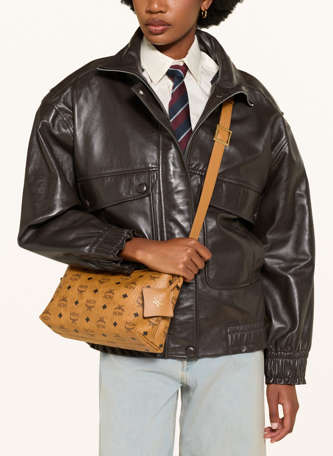 MCM Schoudertas AREN VI: COGNAC