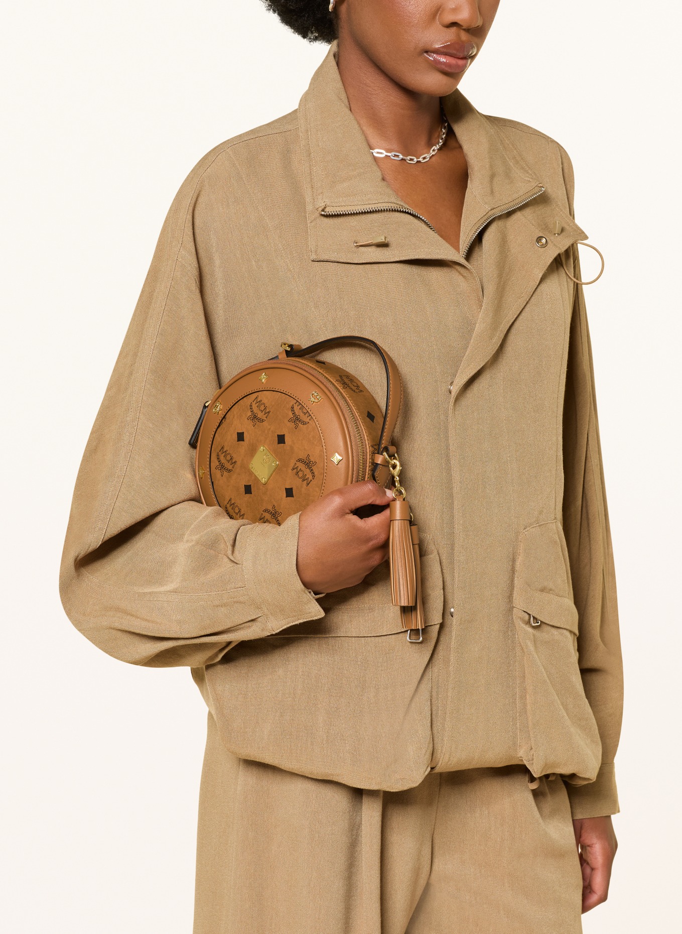 MCM Schoudertas PINA VI: COGNAC