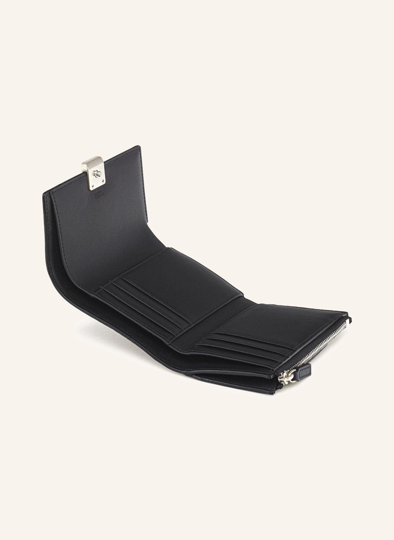 MCM AREN VISETOS Wallet: BLACK / SILVER / LIGHT GRAY