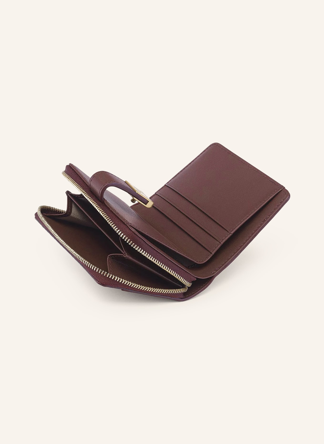 MCM Geldbörse AREN VI: DUNKELBRAUN / FUCHSIA