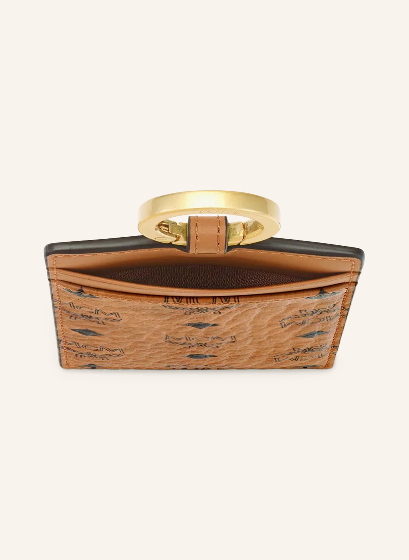 MCM Kartenetui AREN VI LANYARD: COGNAC / SCHWARZ