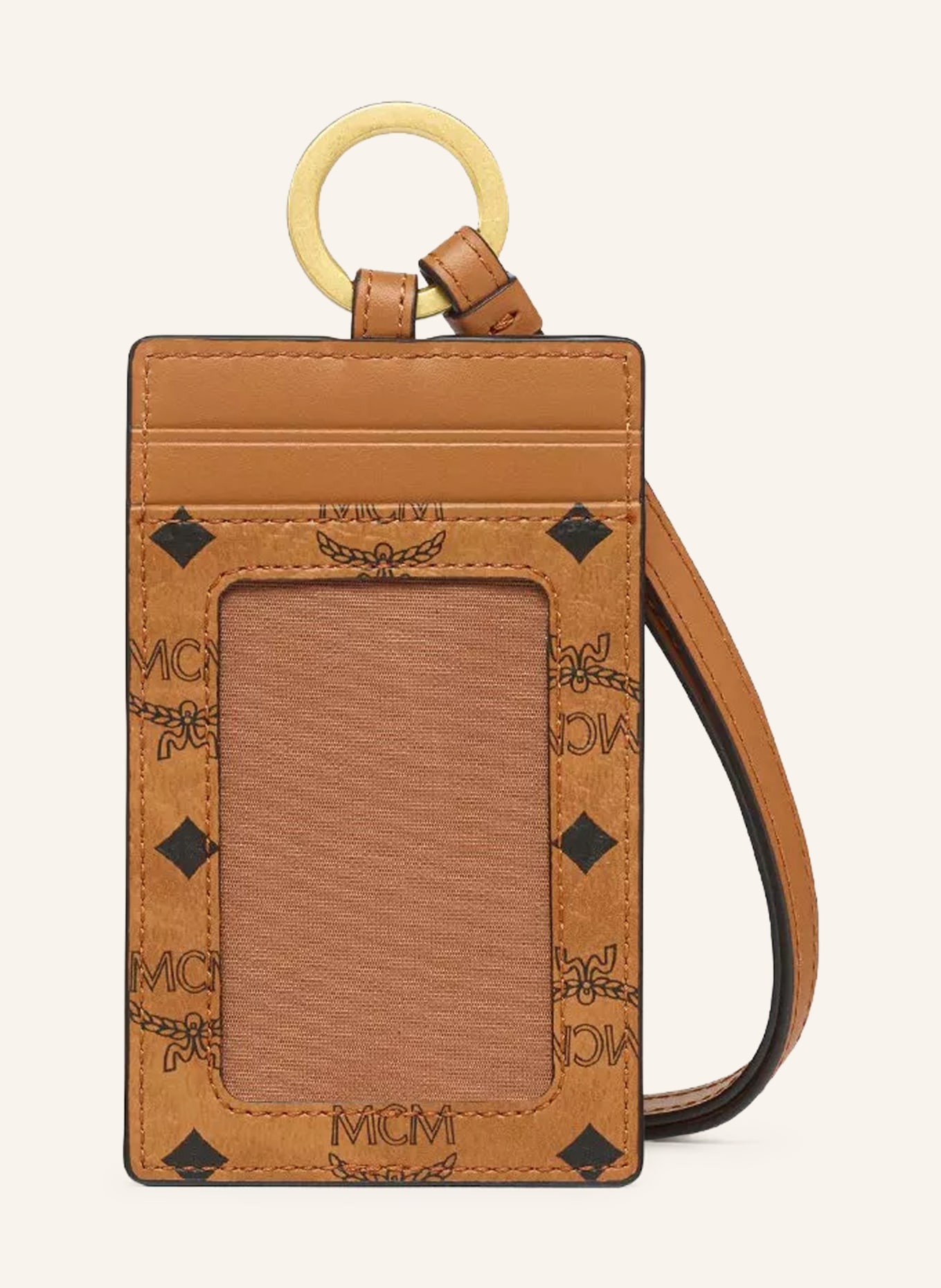 MCM Kartenetui AREN VI LANYARD: COGNAC / SCHWARZ