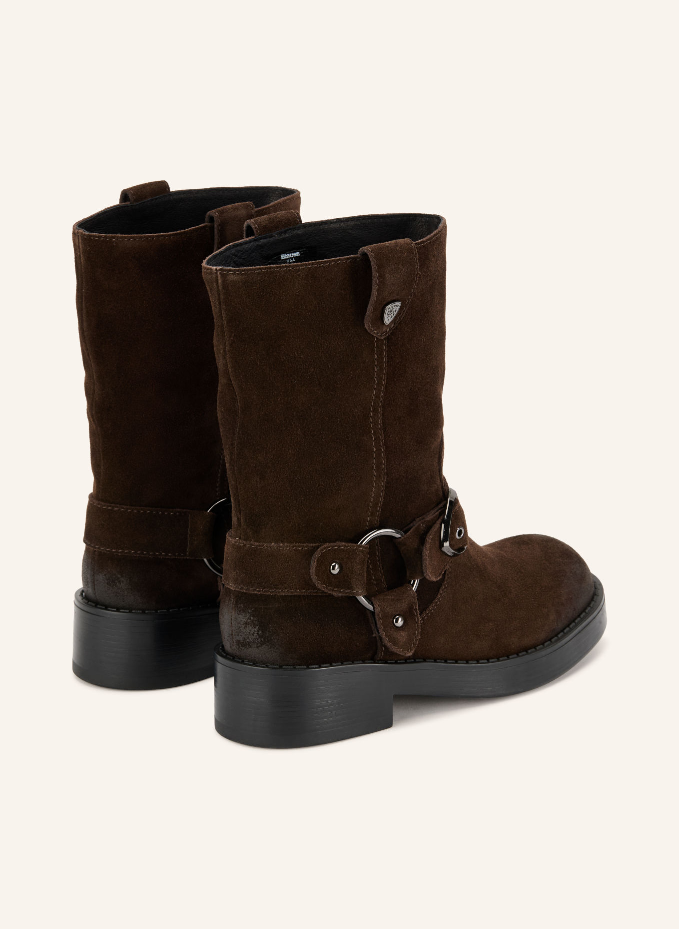 Blauer Boots motardes HUNTY: MARRON FONCÉ / ARGENT