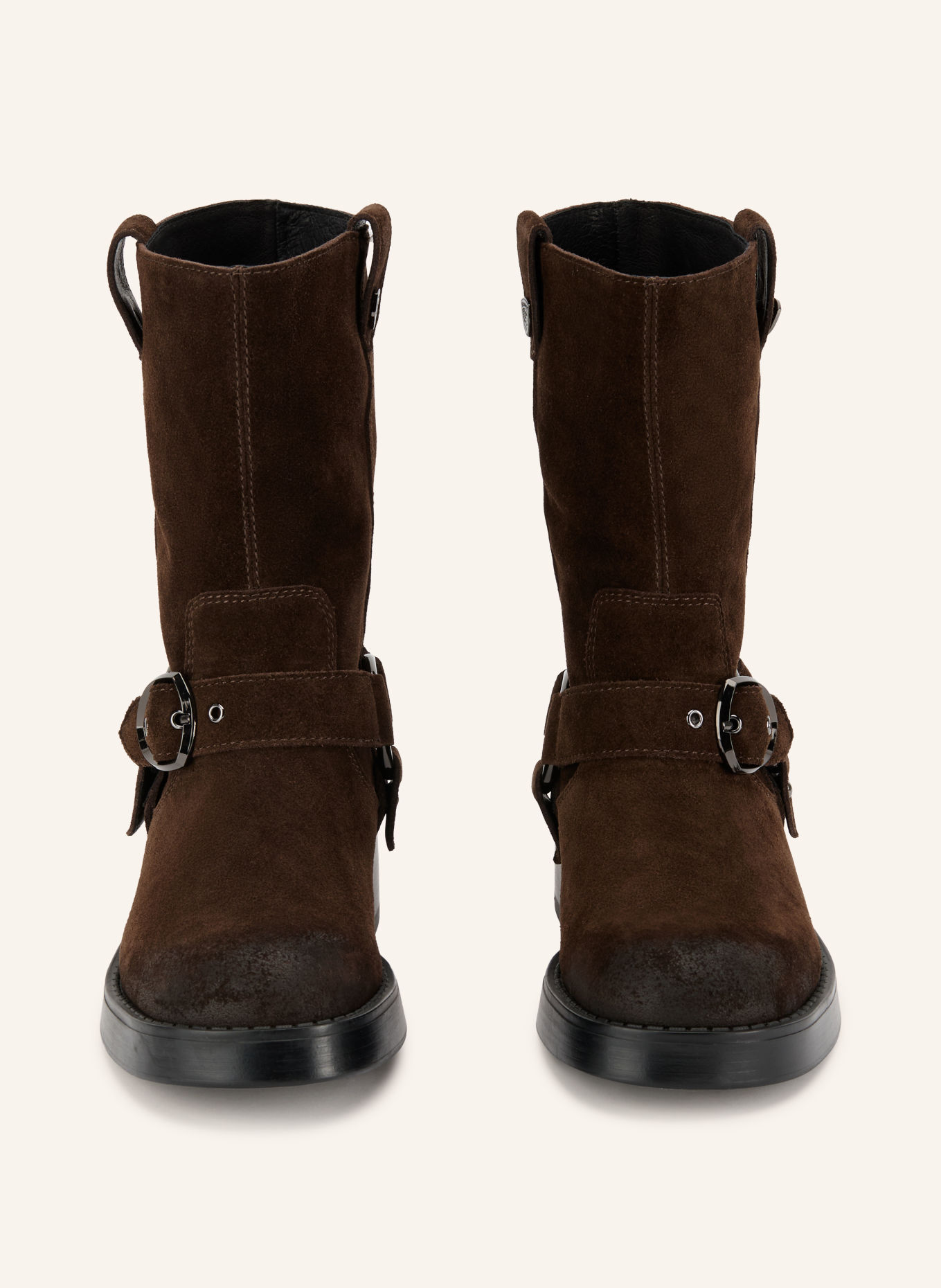 Blauer Boots motardes HUNTY: MARRON FONCÉ / ARGENT