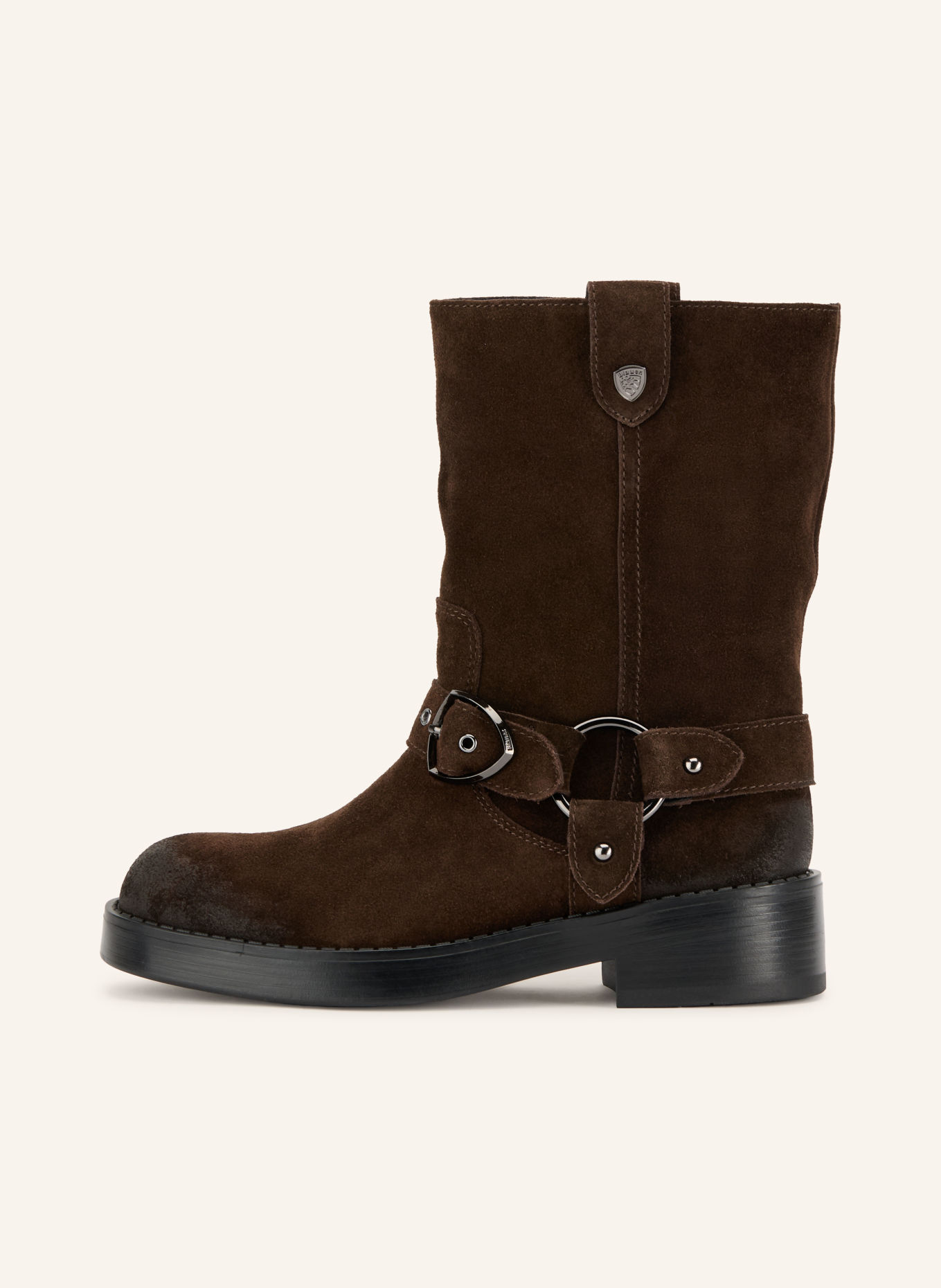 Blauer Boots motardes HUNTY: MARRON FONCÉ / ARGENT