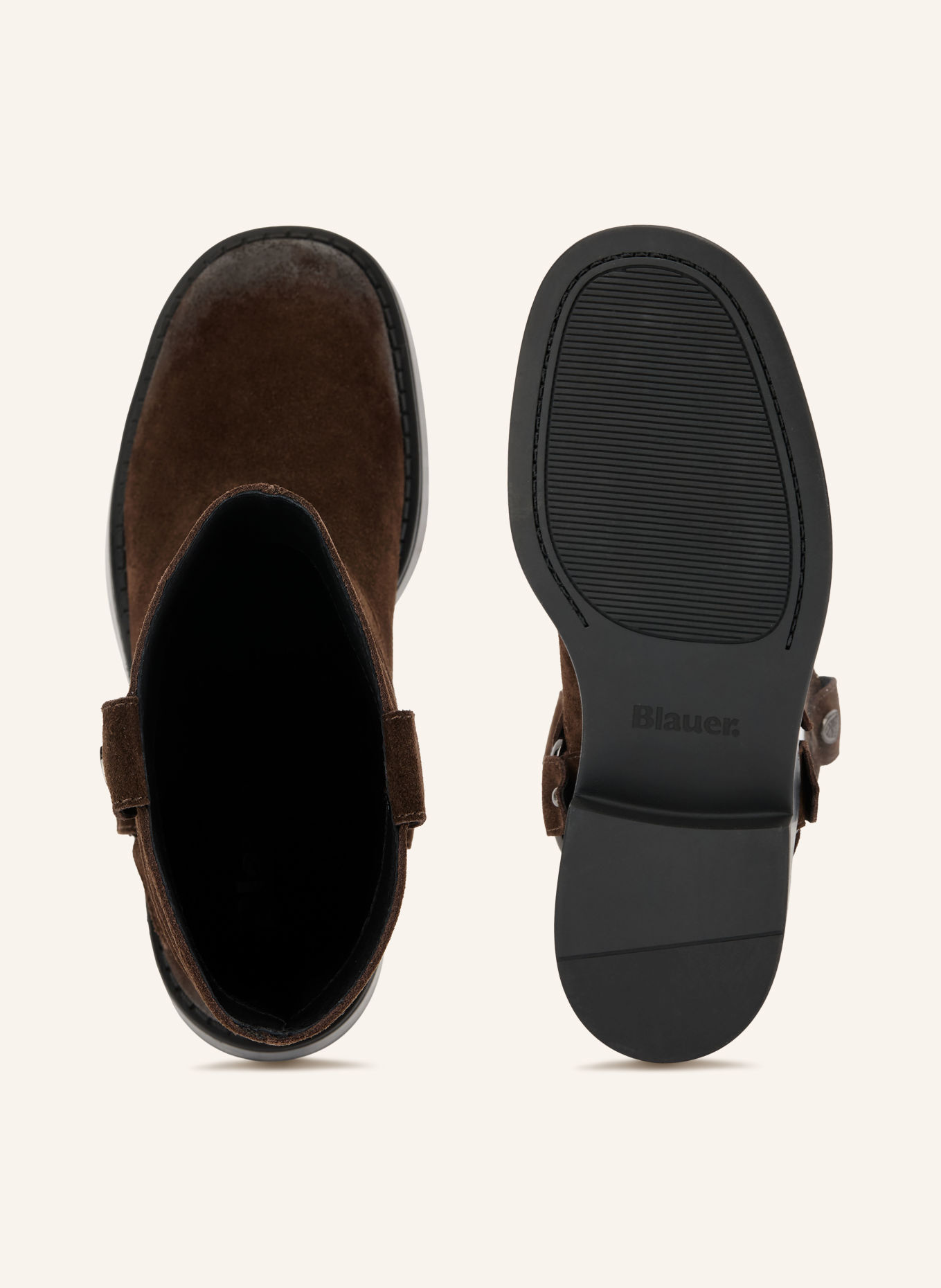 Blauer Boots motardes HUNTY: MARRON FONCÉ / ARGENT