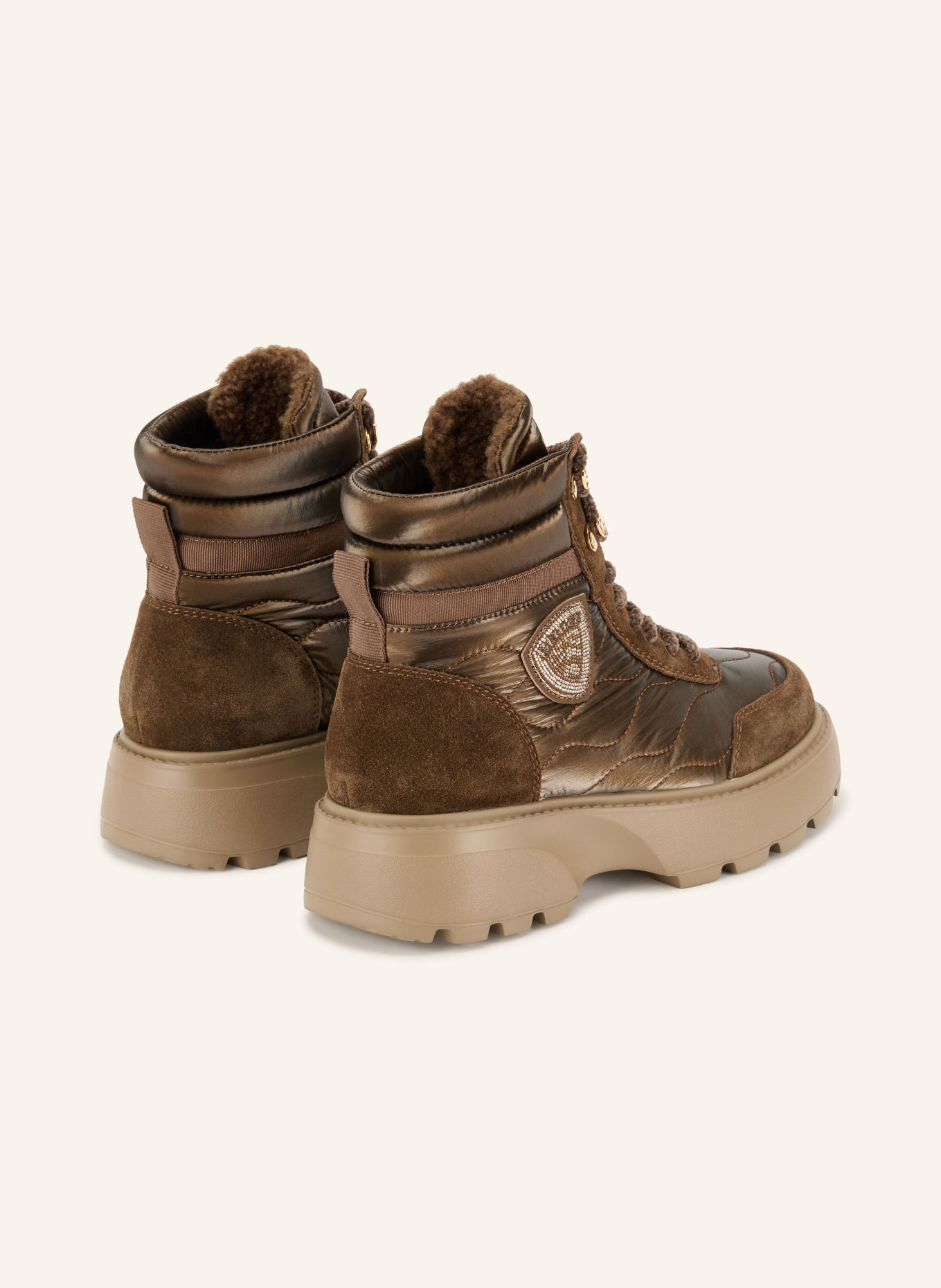 Blauer Veterboots BLANCA: MARRON FONCÉ
