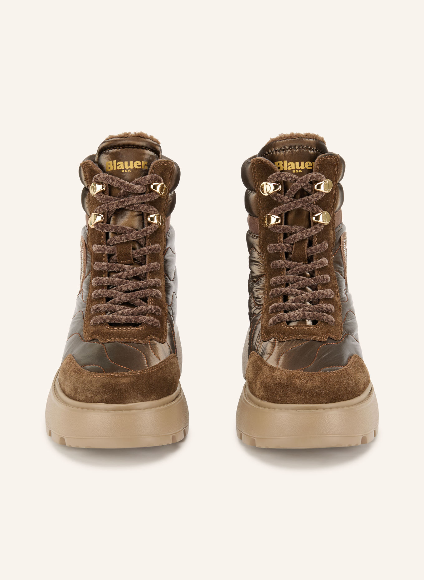 Blauer Veterboots BLANCA: MARRON FONCÉ
