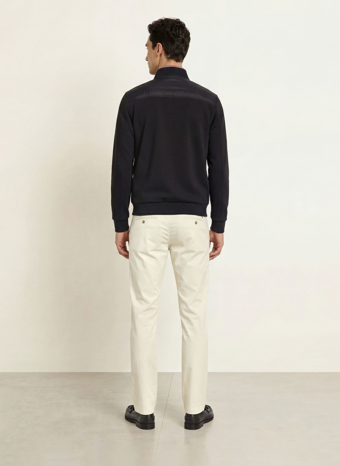 TOMMY HILFIGER Steppjacke im Materialmix: SCHWARZ