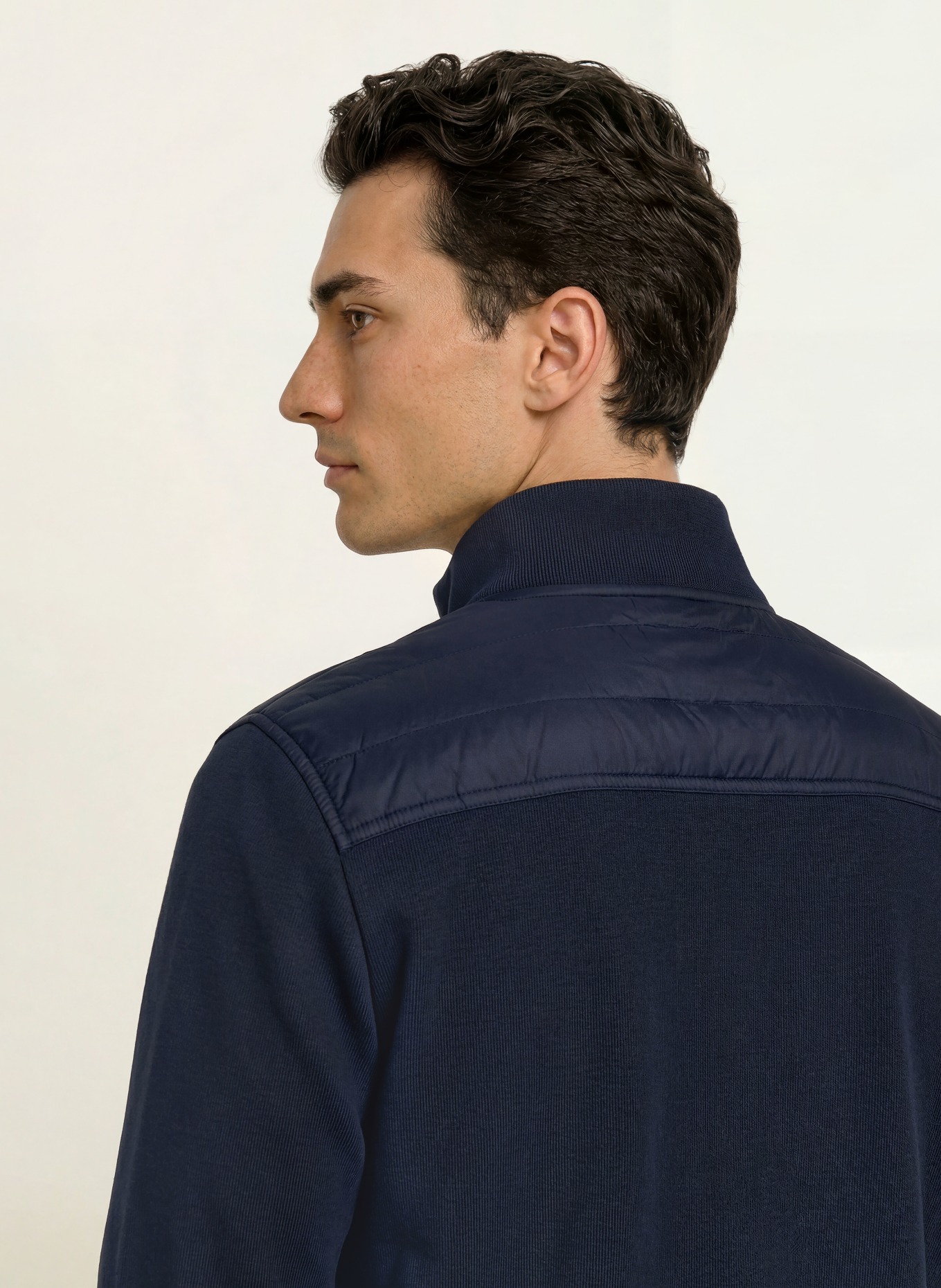 TOMMY HILFIGER Veste matelassée en mélange de matières: BLEU FONCÉ