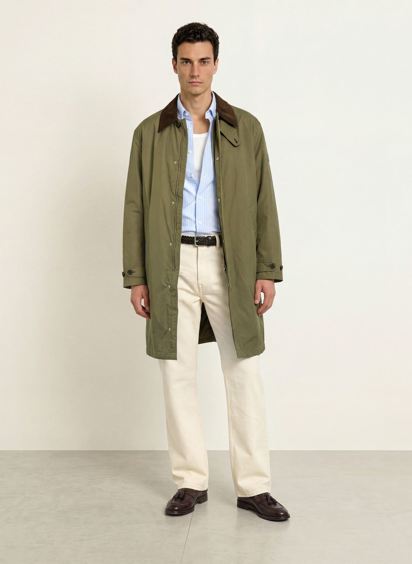TOMMY HILFIGER Manteau: KAKI / MARRON FONCÉ