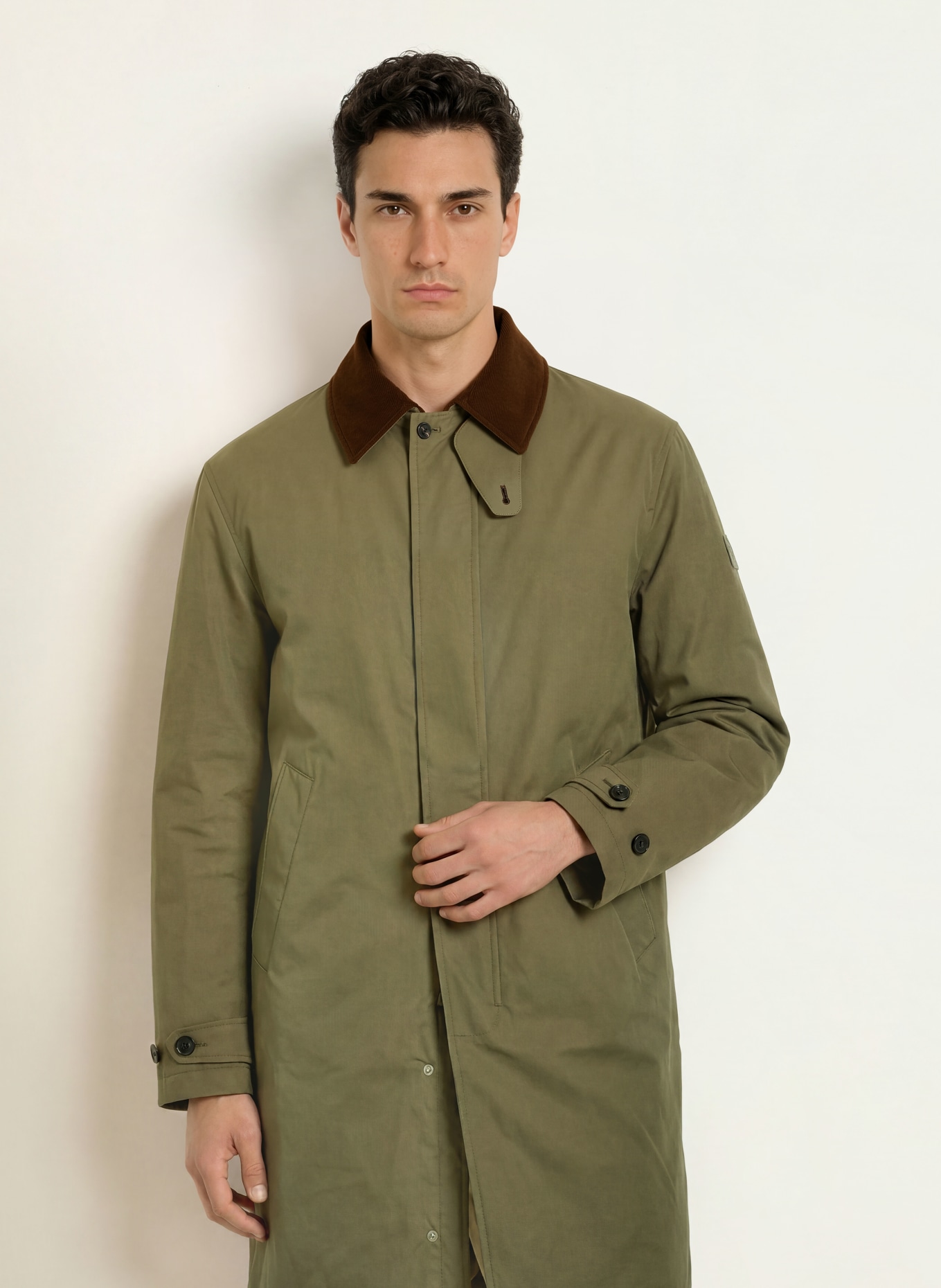 TOMMY HILFIGER Manteau: KAKI / MARRON FONCÉ