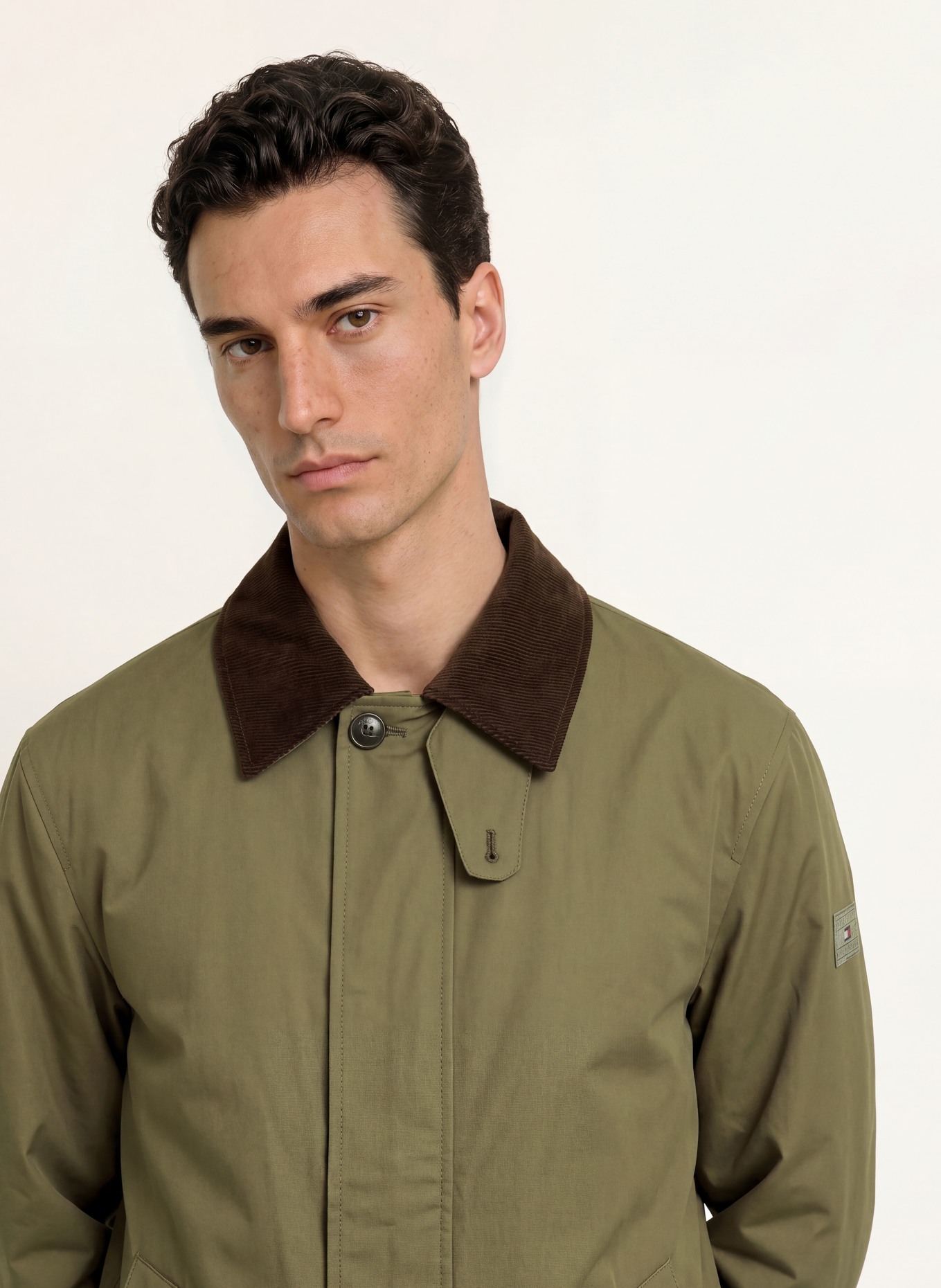 TOMMY HILFIGER Manteau: KAKI / MARRON FONCÉ