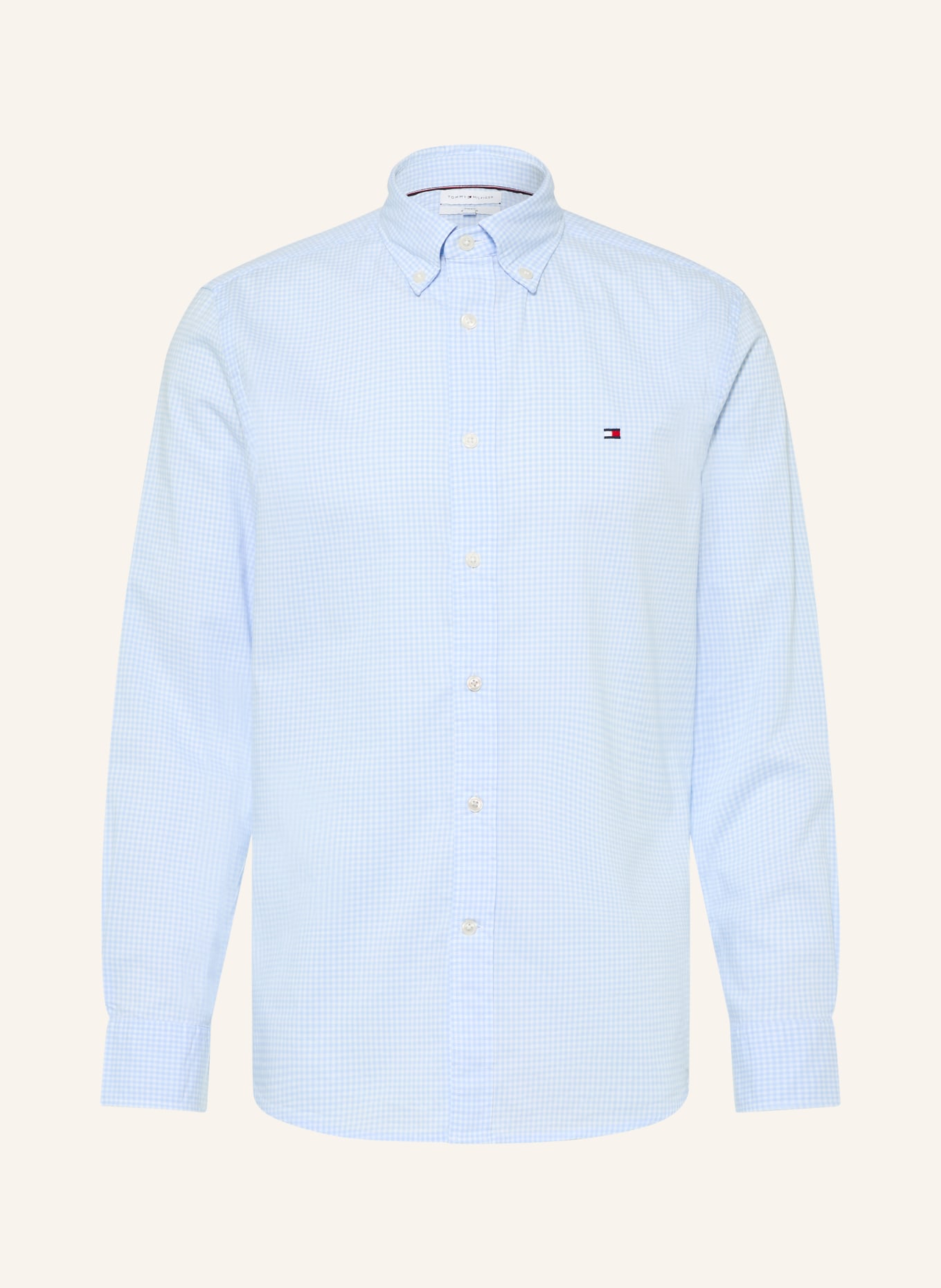TOMMY HILFIGER Comfort Fit Shirt: LIGHT BLUE / WHITE