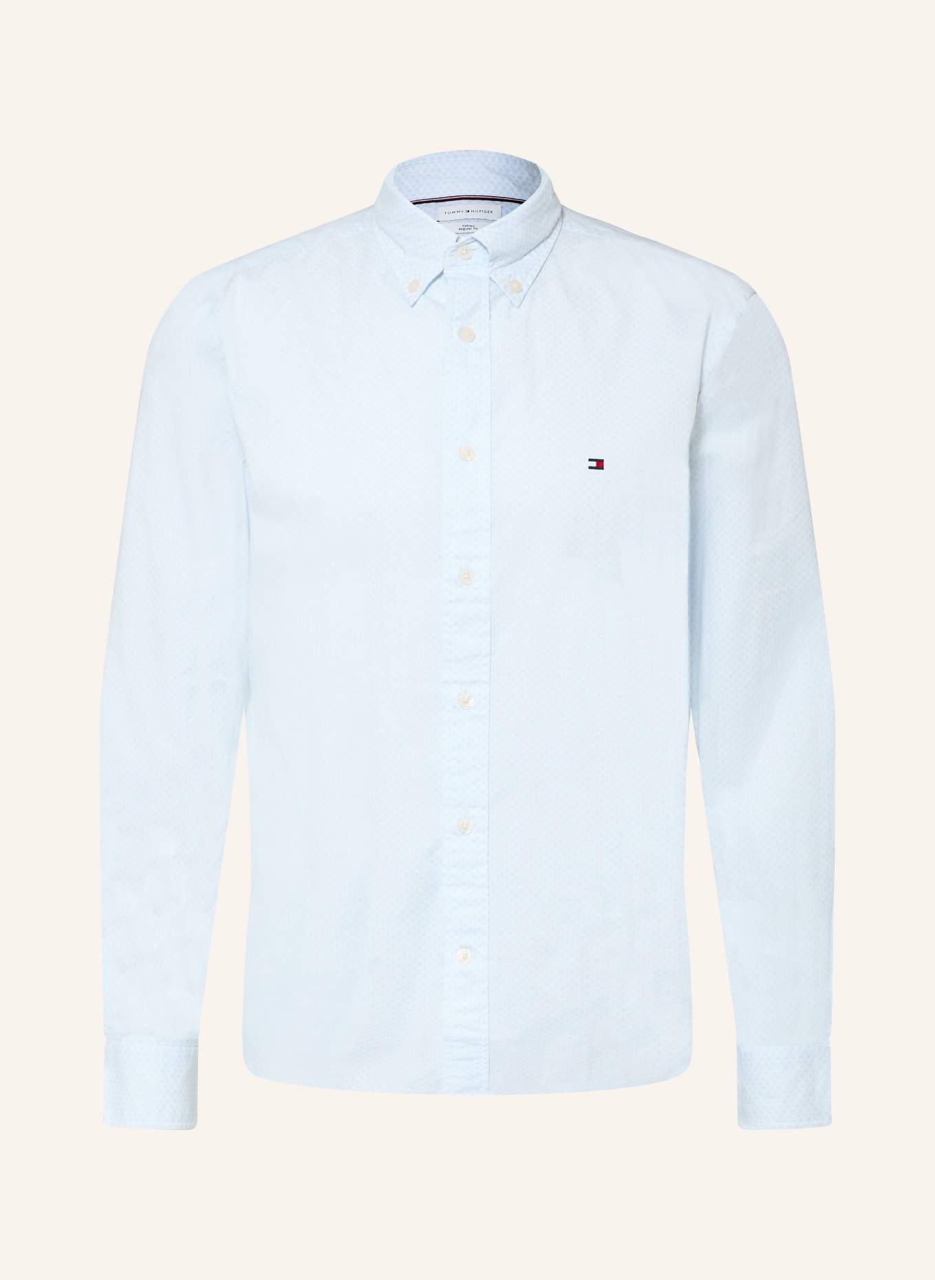 TOMMY HILFIGER Comfort Fit Shirt: LIGHT BLUE / WHITE