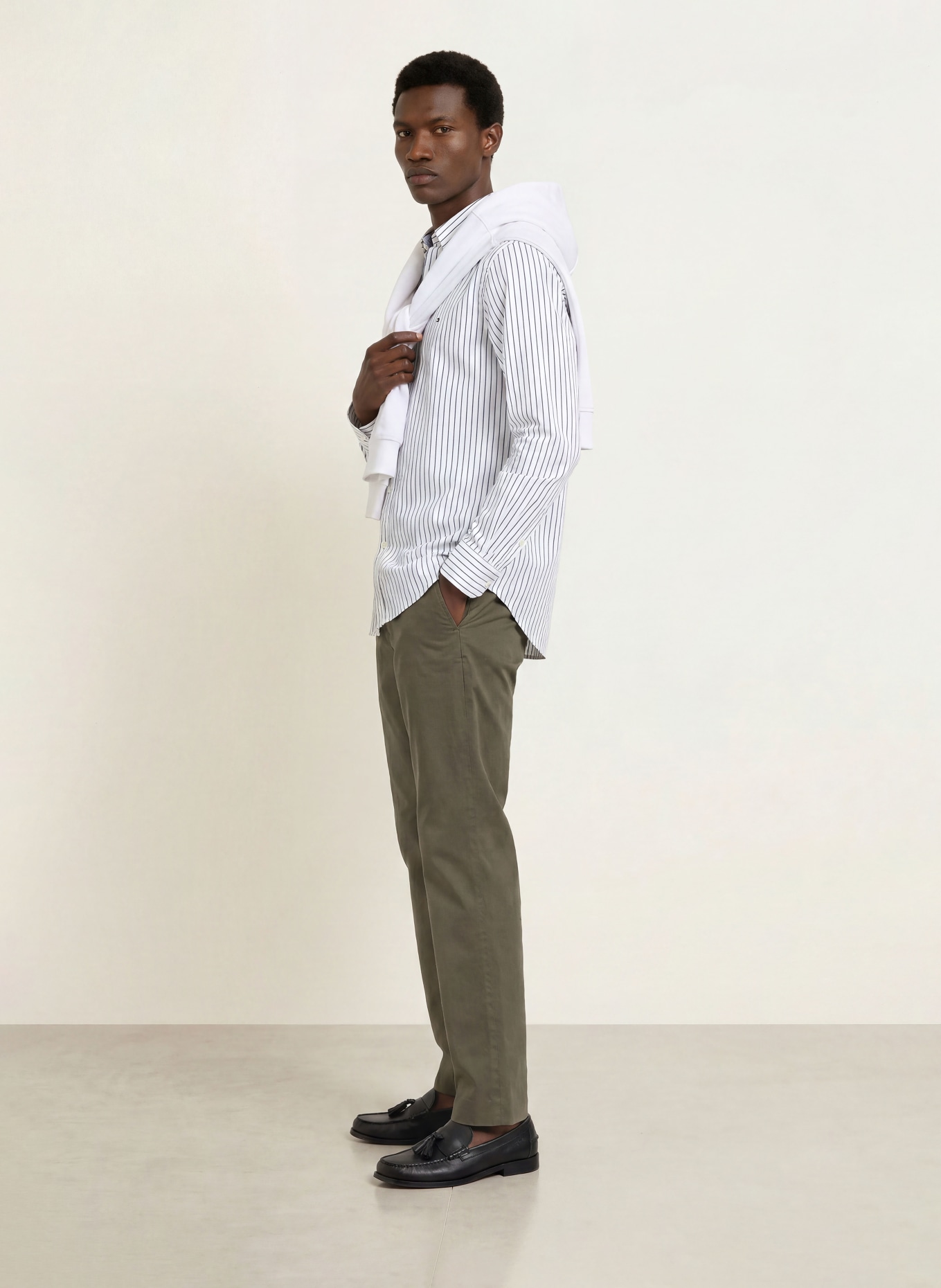 TOMMY HILFIGER Hemd Comfort Fit: WEISS / SCHWARZ