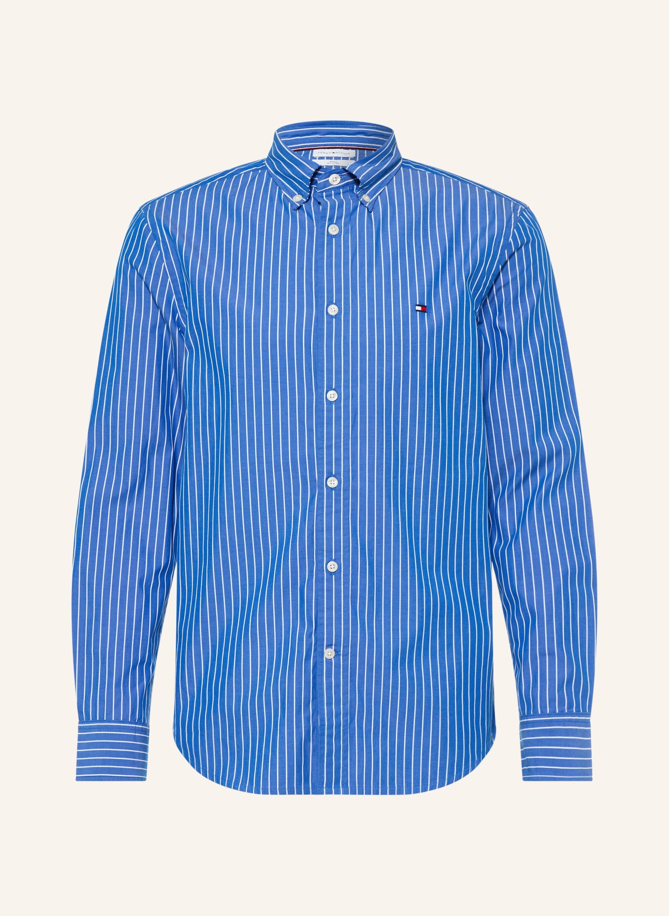 TOMMY HILFIGER Košile Comfort Fit: MODRÁ / BÍLÁ