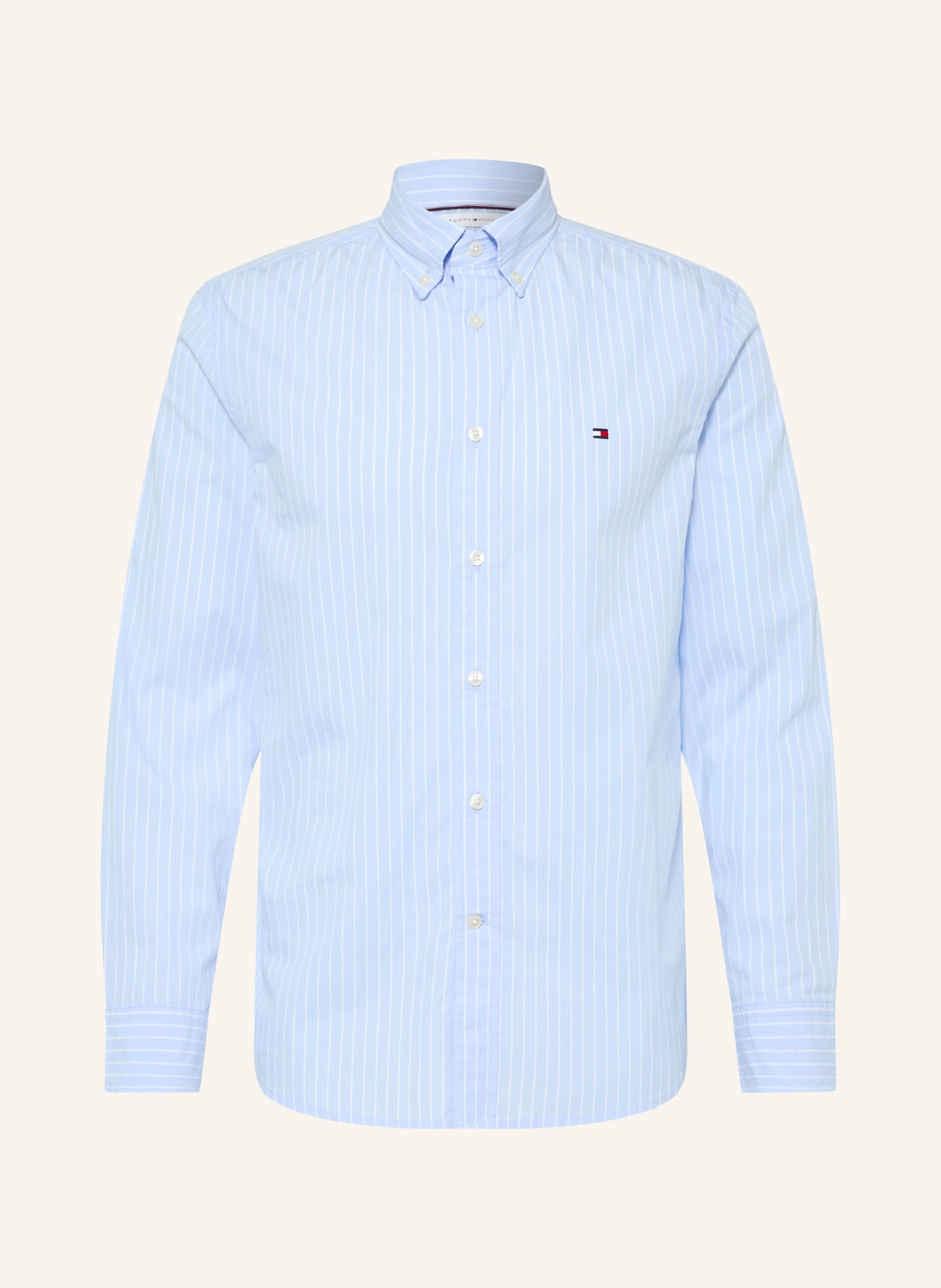 TOMMY HILFIGER Comfort Fit Shirt: LIGHT BLUE / WHITE