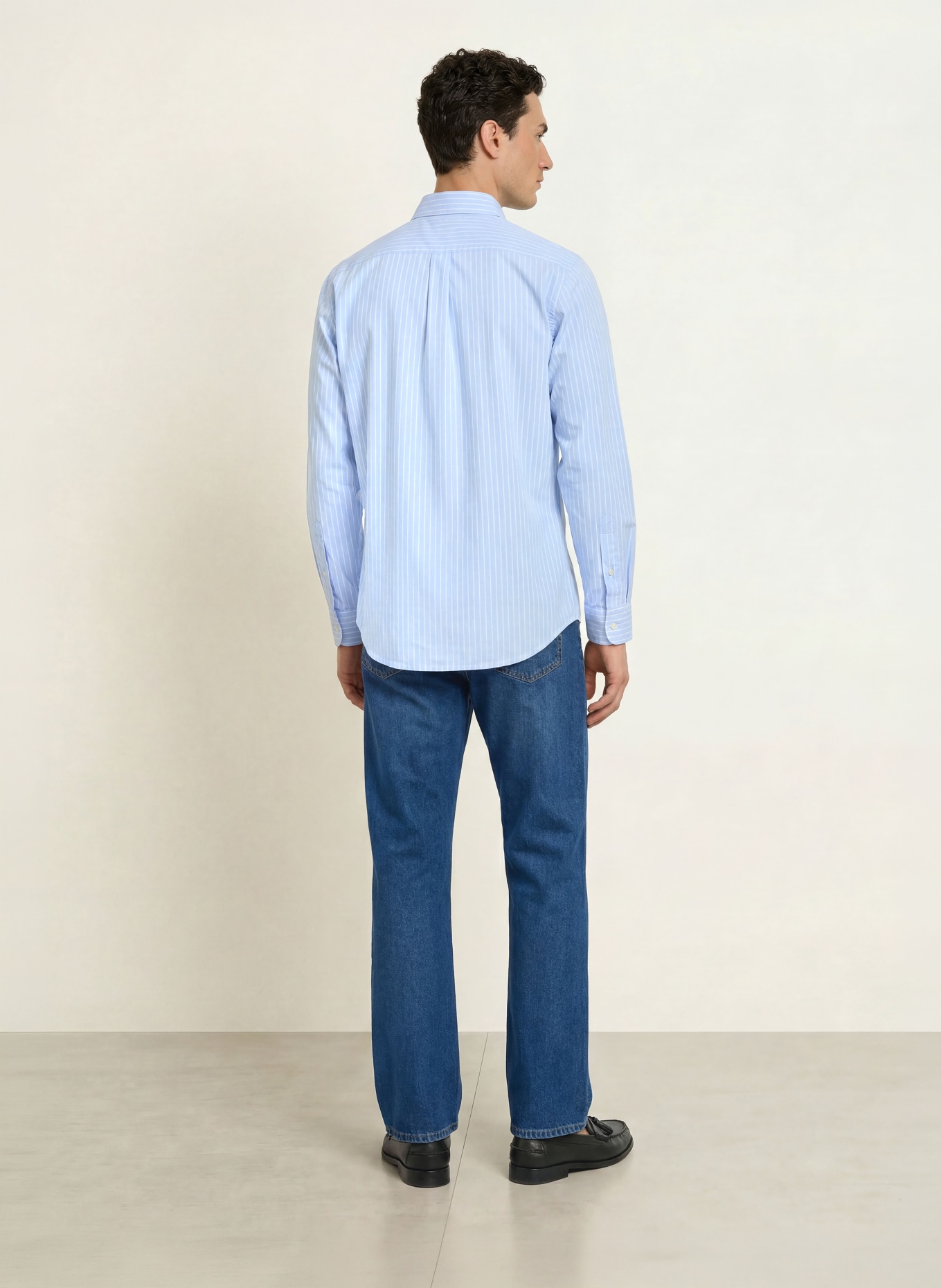 TOMMY HILFIGER Comfort Fit Shirt: LIGHT BLUE / WHITE