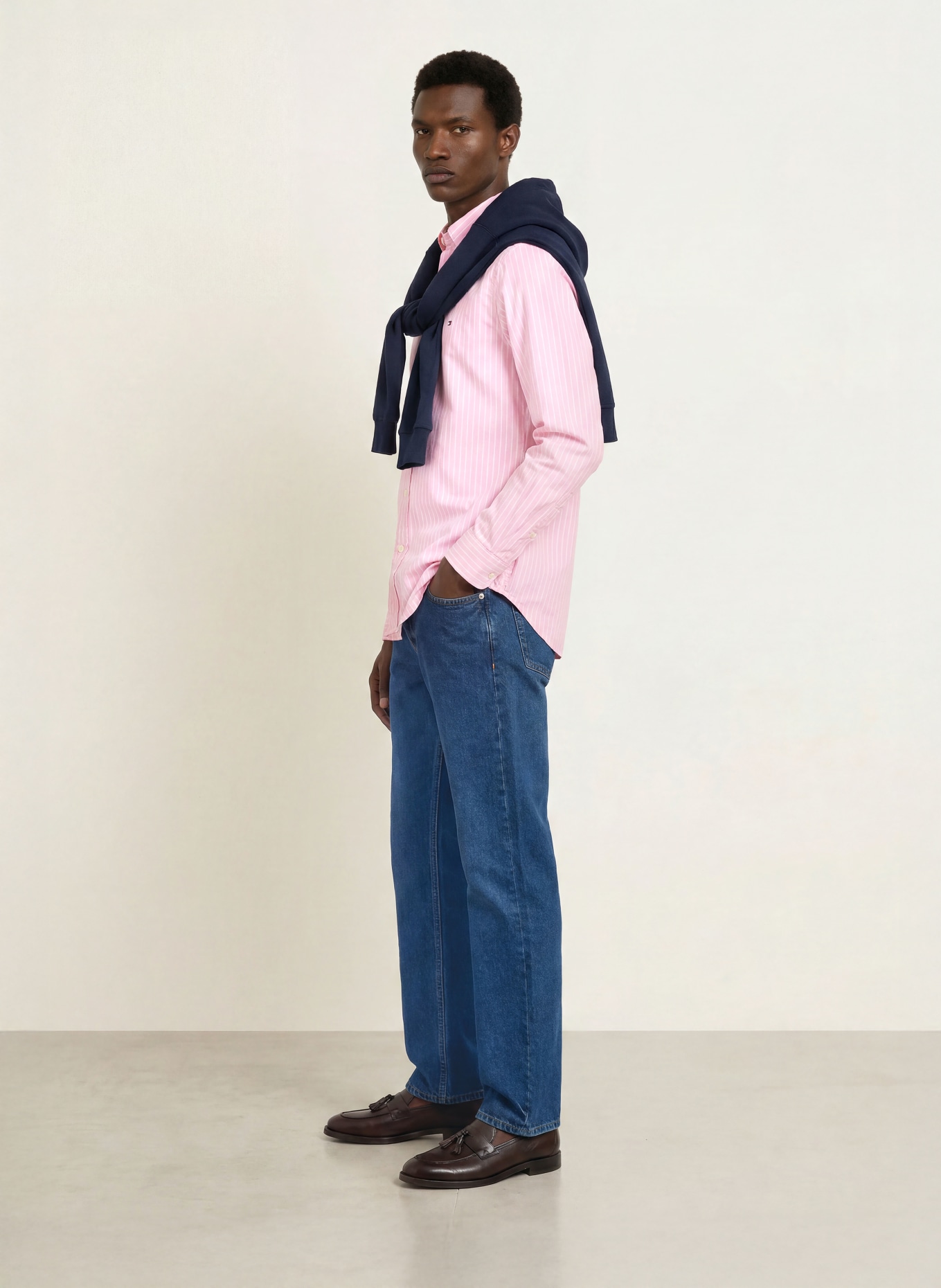 TOMMY HILFIGER Hemd Comfort Fit: ROSA / WEISS