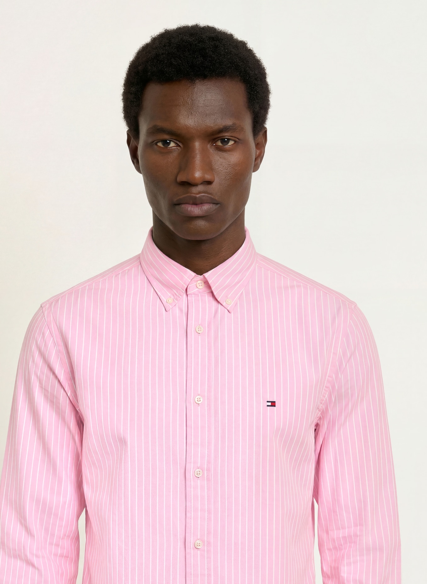 TOMMY HILFIGER Hemd Comfort Fit: ROSA / WEISS
