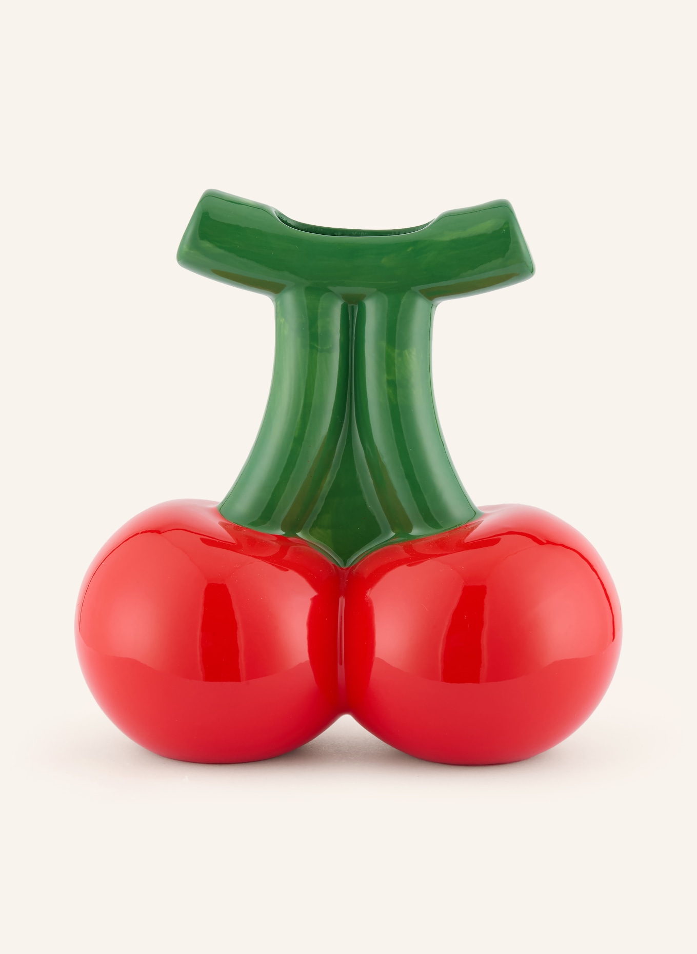 fluid MARKET Vase CHERRY: ROUGE / VERT