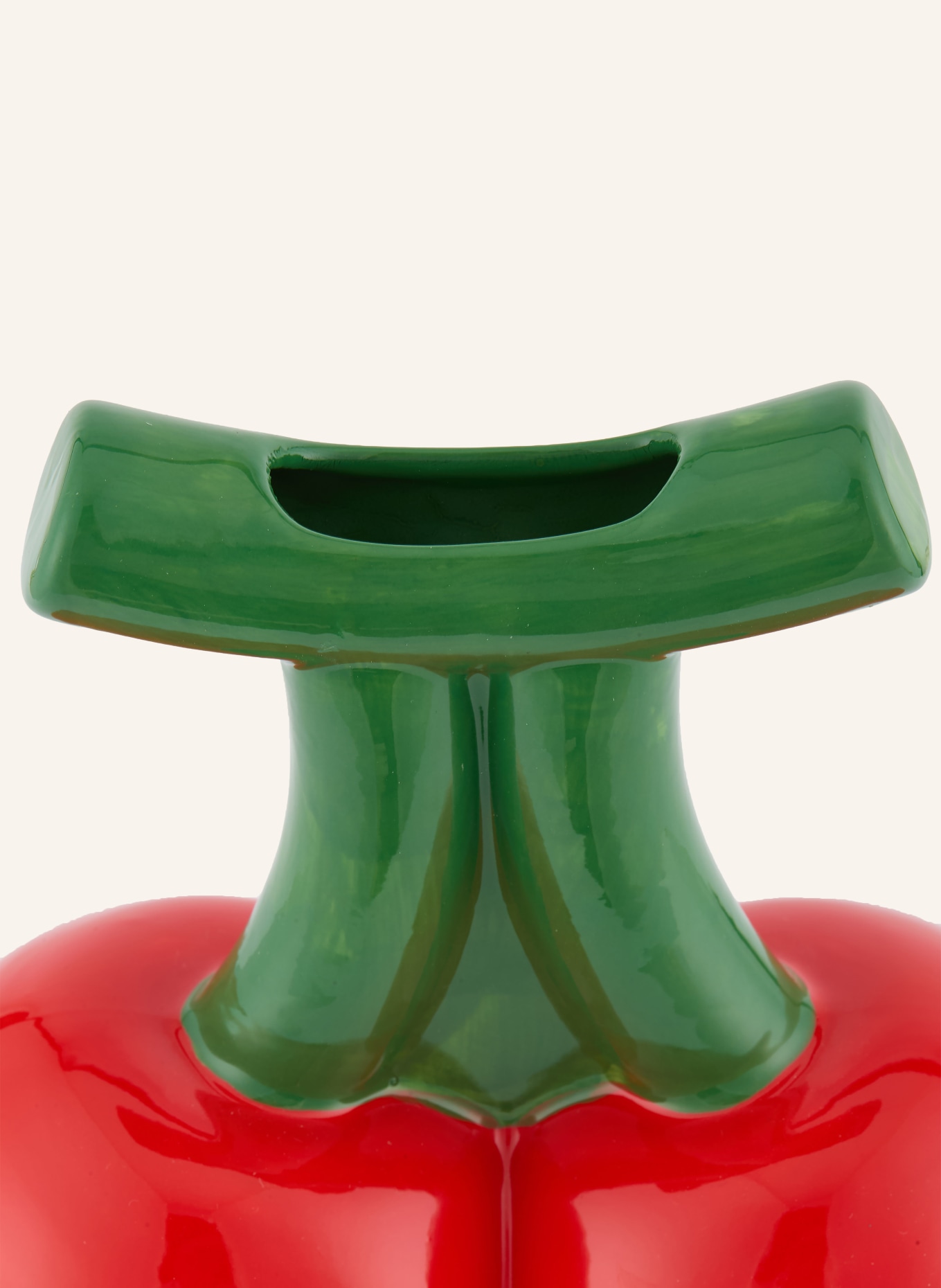 fluid MARKET Vase CHERRY: ROUGE / VERT
