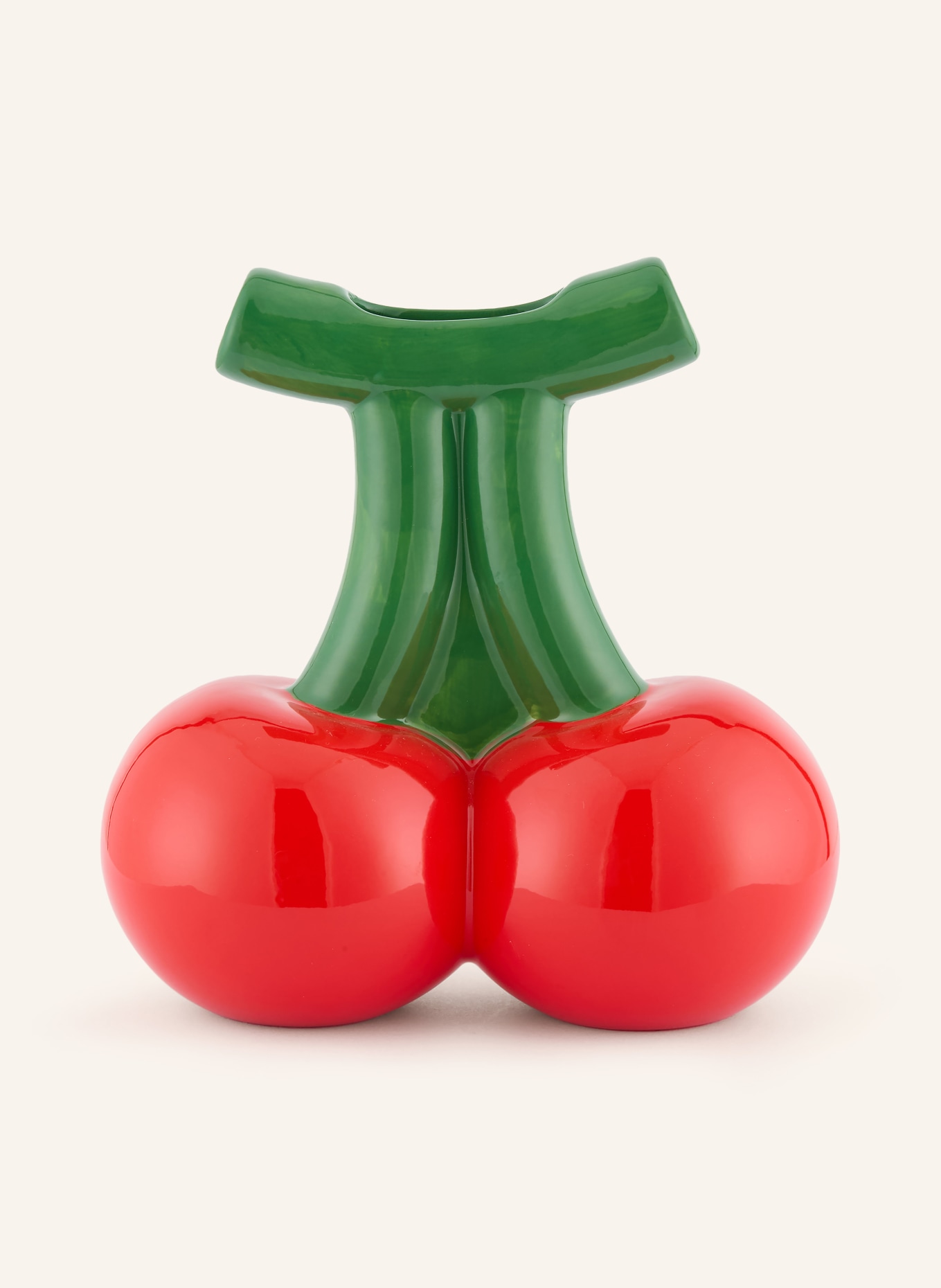 fluid MARKET Vase CHERRY: ROUGE / VERT