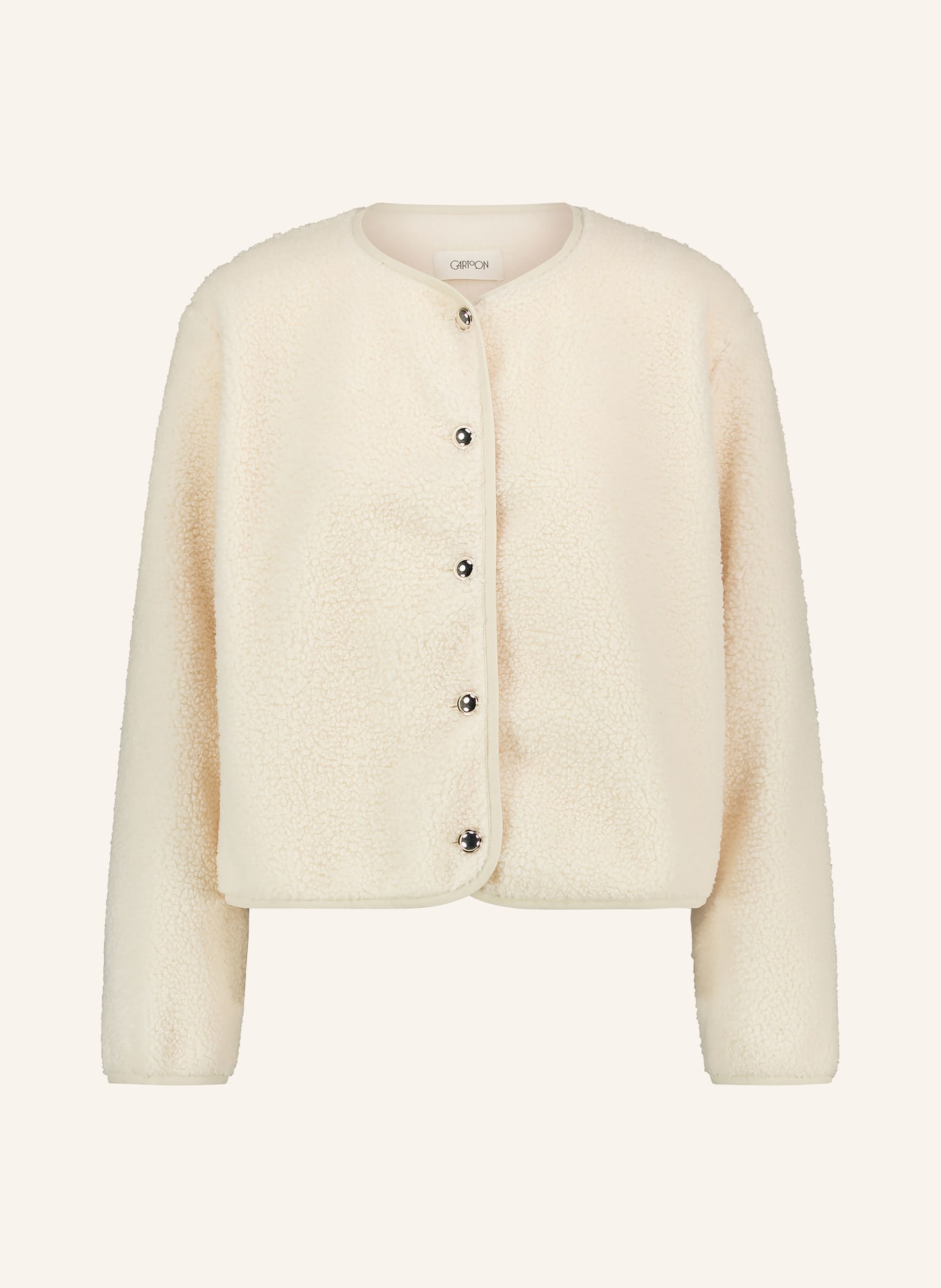 CARTOON Veste en fourrure synthétique: CRÈME