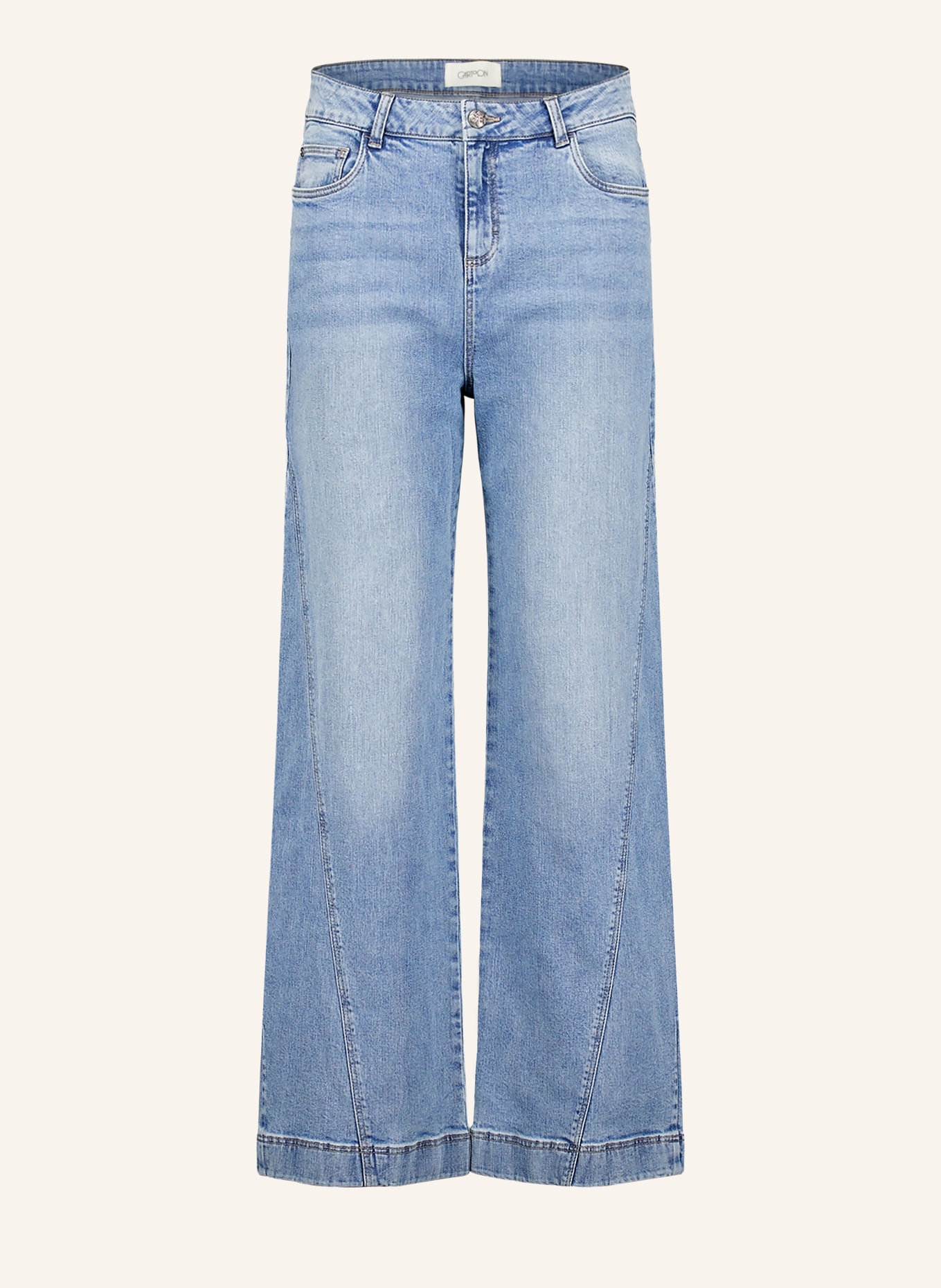 CARTOON Mom jeans: 8619 Middle Blue Denim