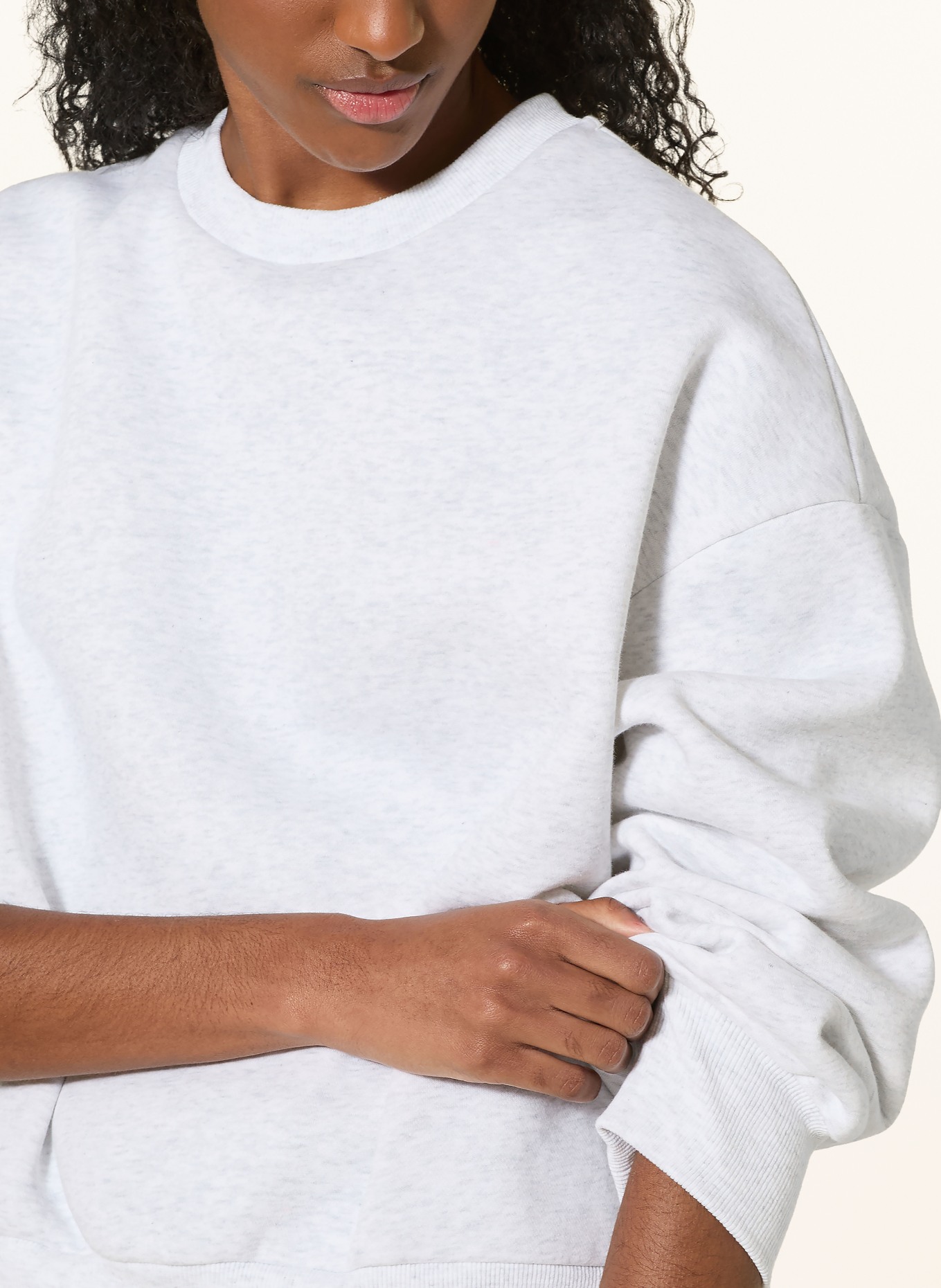 NEO NOIR YUNA Sweatshirt: LIGHT GRAY / WHITE