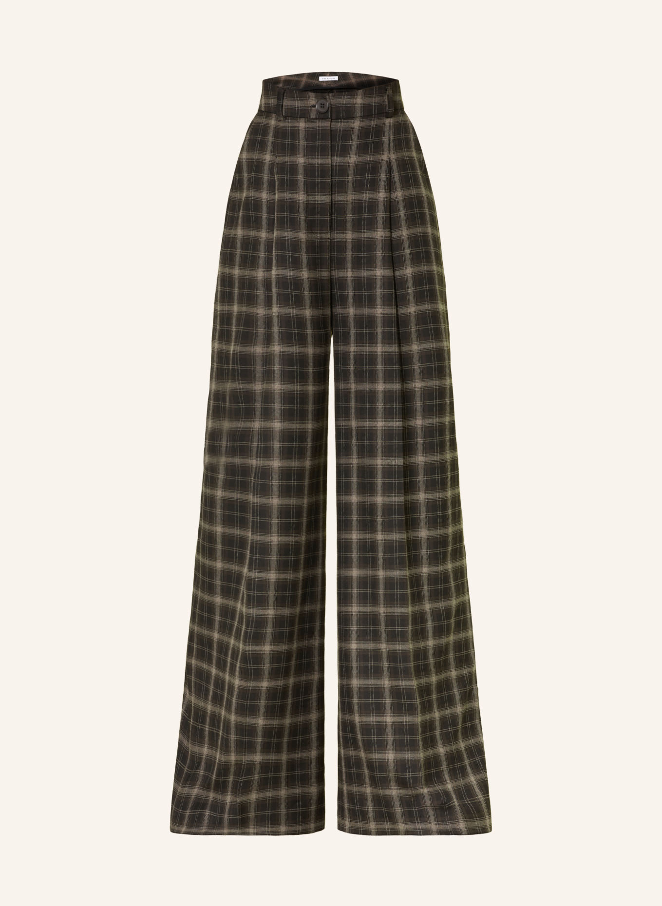 MRS & HUGS Pantalon palazzo: MARRON FONCÉ / TAUPE / NOIR