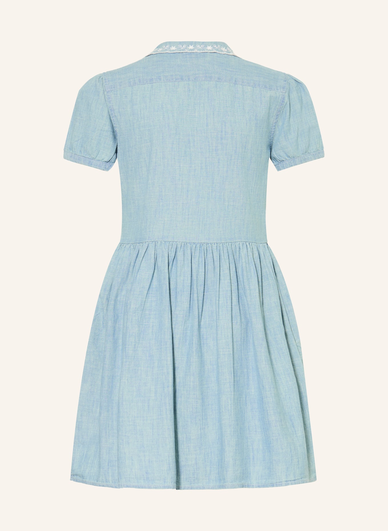 POLO RALPH LAUREN Hemdblusenkleid in Jeansoptik: HELLBLAU