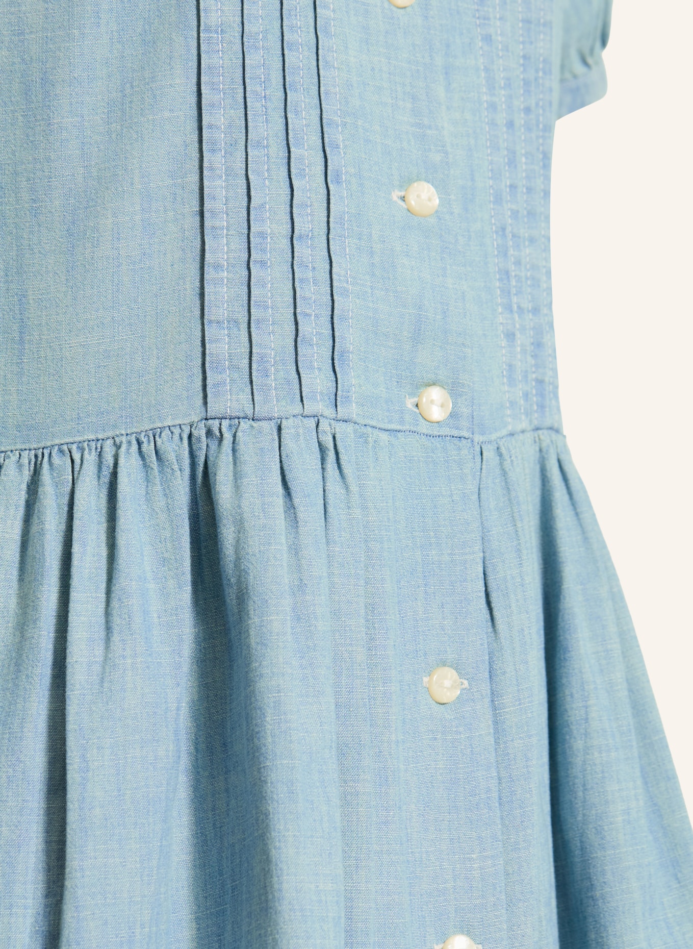 POLO RALPH LAUREN Hemdblusenkleid in Jeansoptik: HELLBLAU