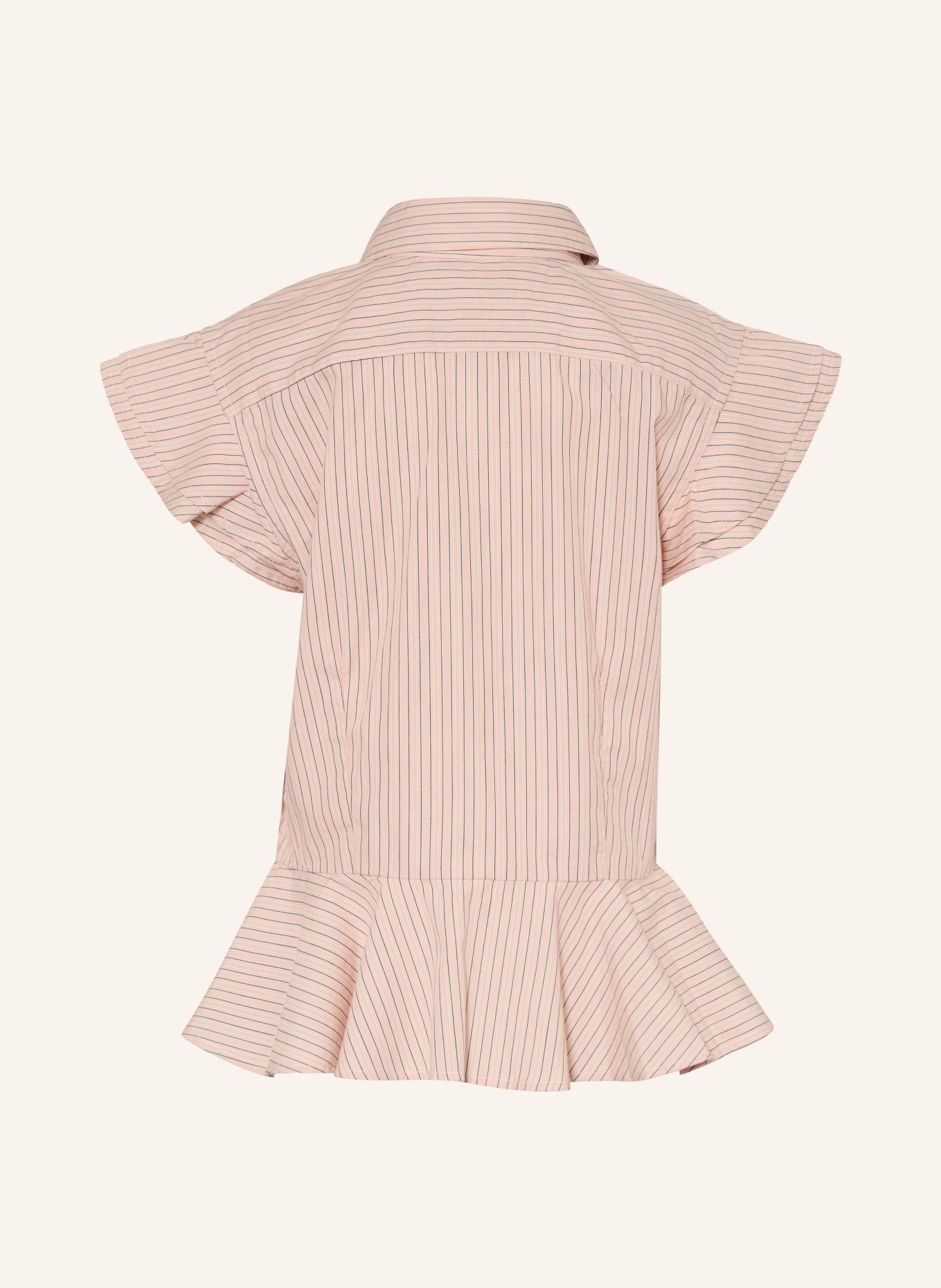 POLO RALPH LAUREN Blouse à volants: ROSÉ / CRÈME / BLEU FONCÉ