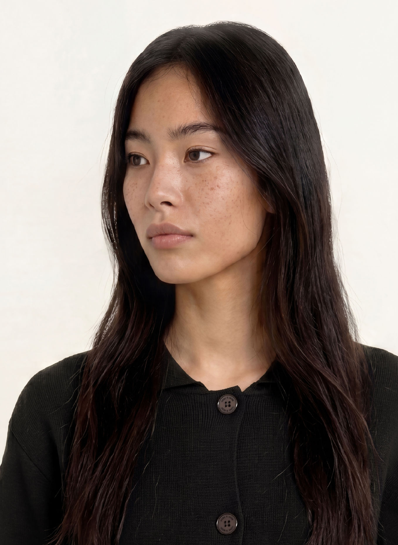 MORE & MORE Cardigan with 3/4 sleeves: BLACK