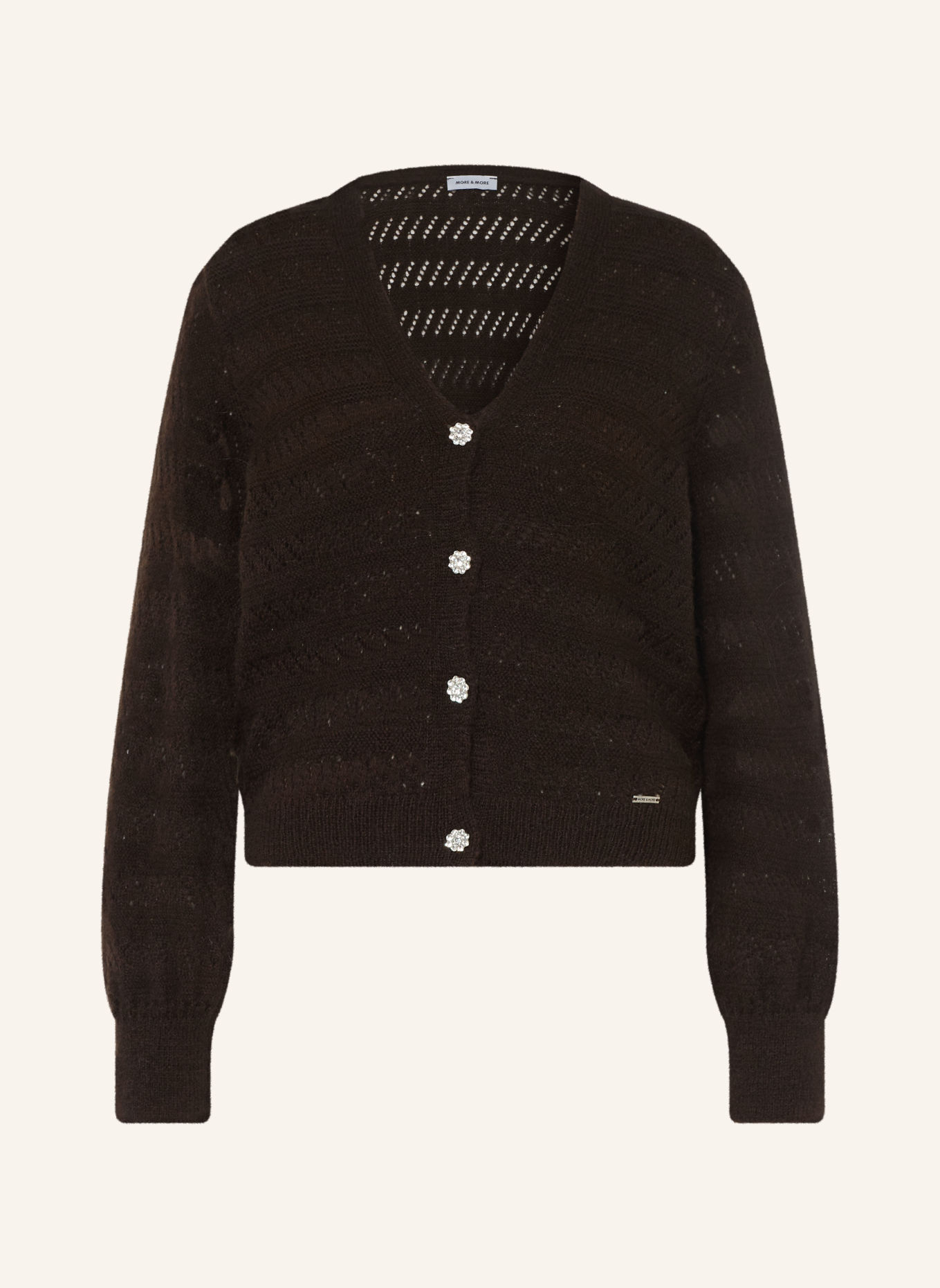 MORE & MORE Cardigan: DARK BROWN