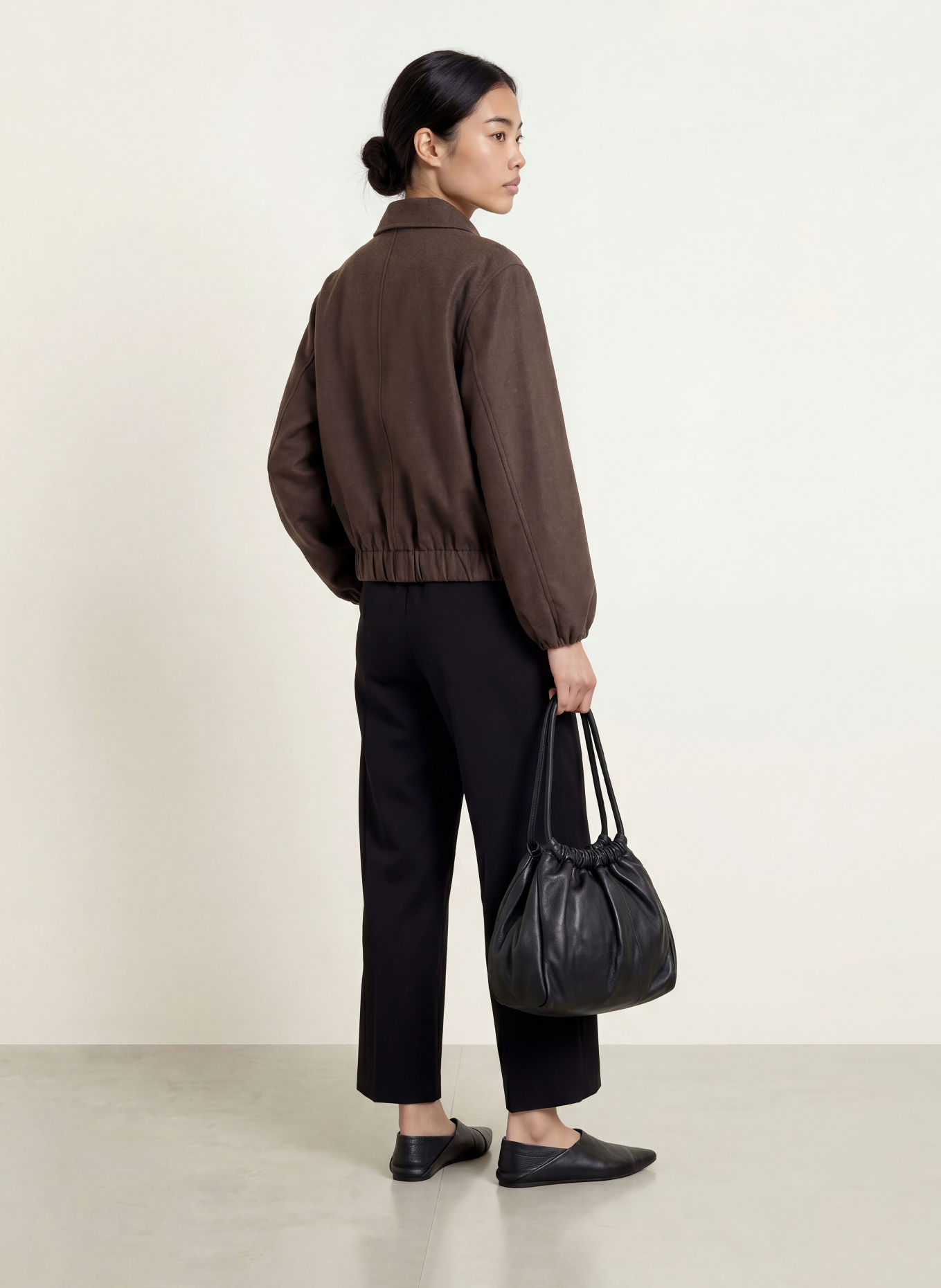MORE & MORE Bomber jacket: DARK BROWN