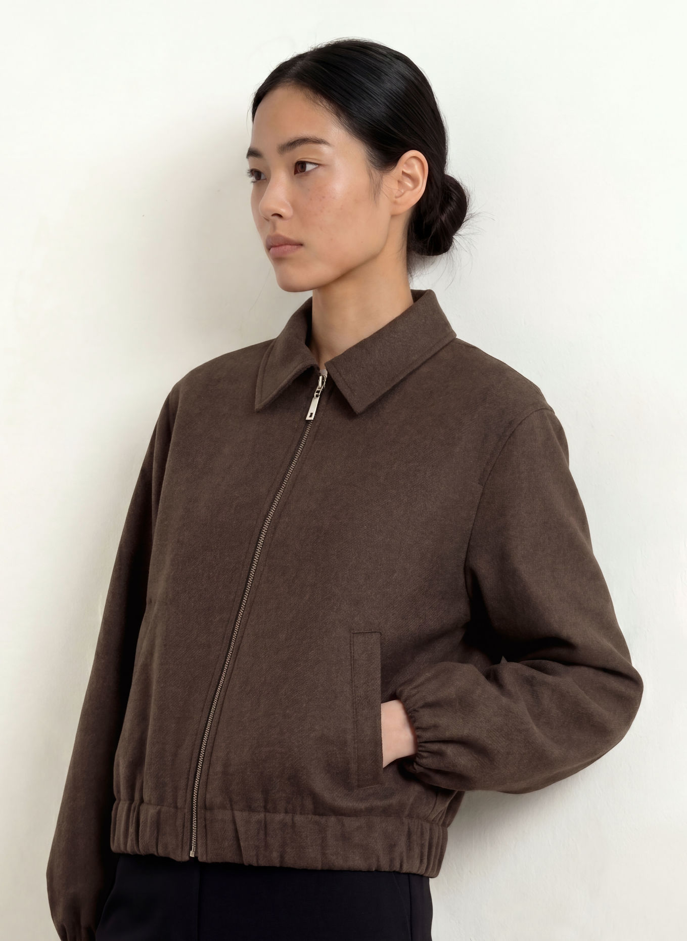 MORE & MORE Bomber jacket: DARK BROWN