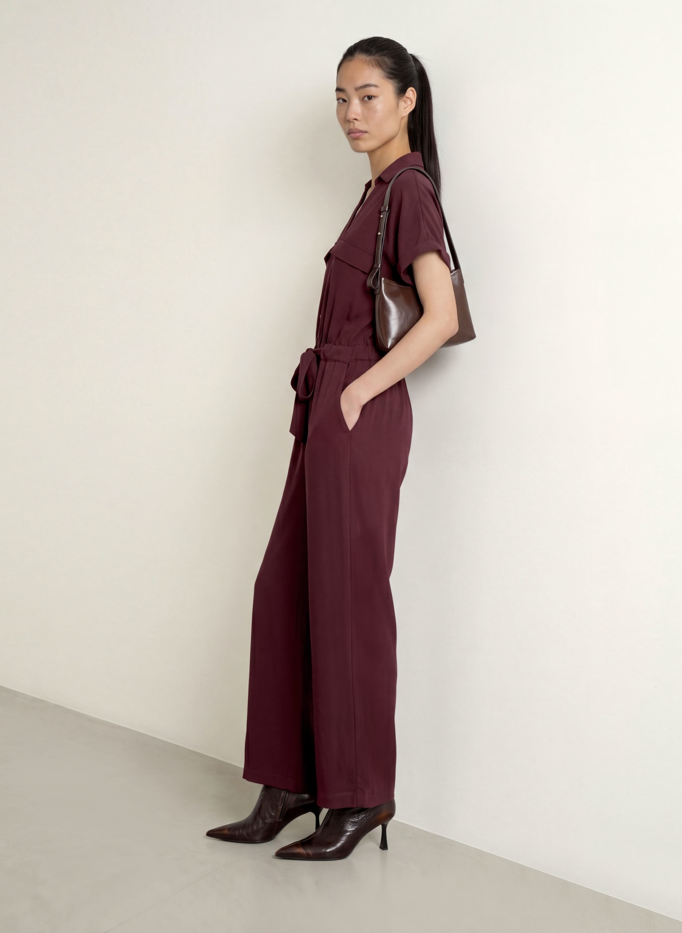 MORE & MORE Jumpsuit: DARK RED