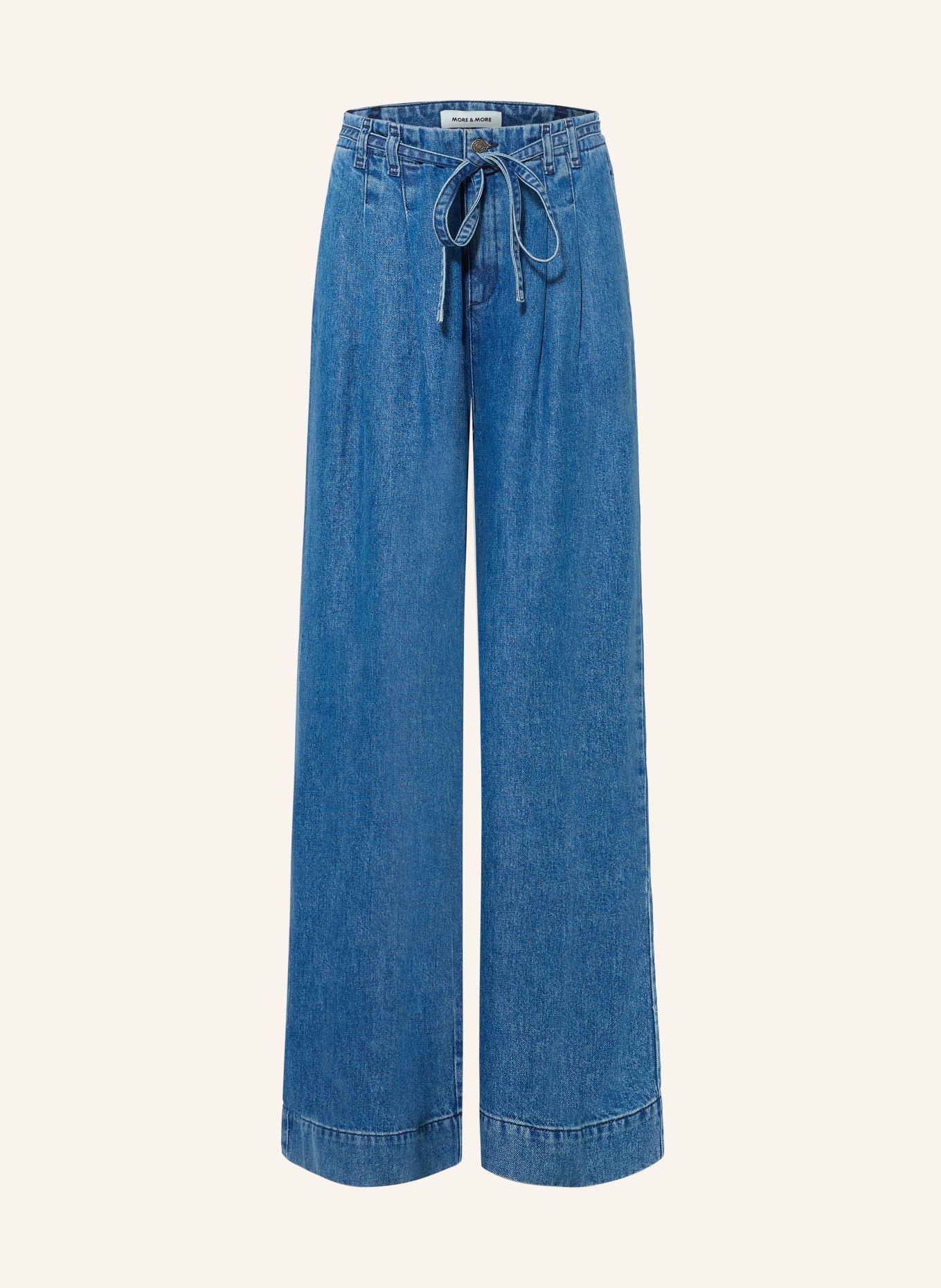 MORE & MORE Wide Leg Jeans: 0962 middle blue denim