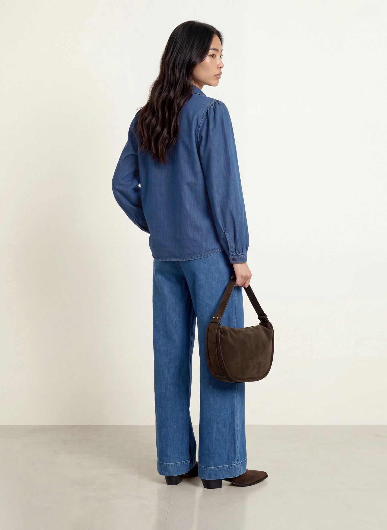 MORE & MORE Chemise en jean: BLEU