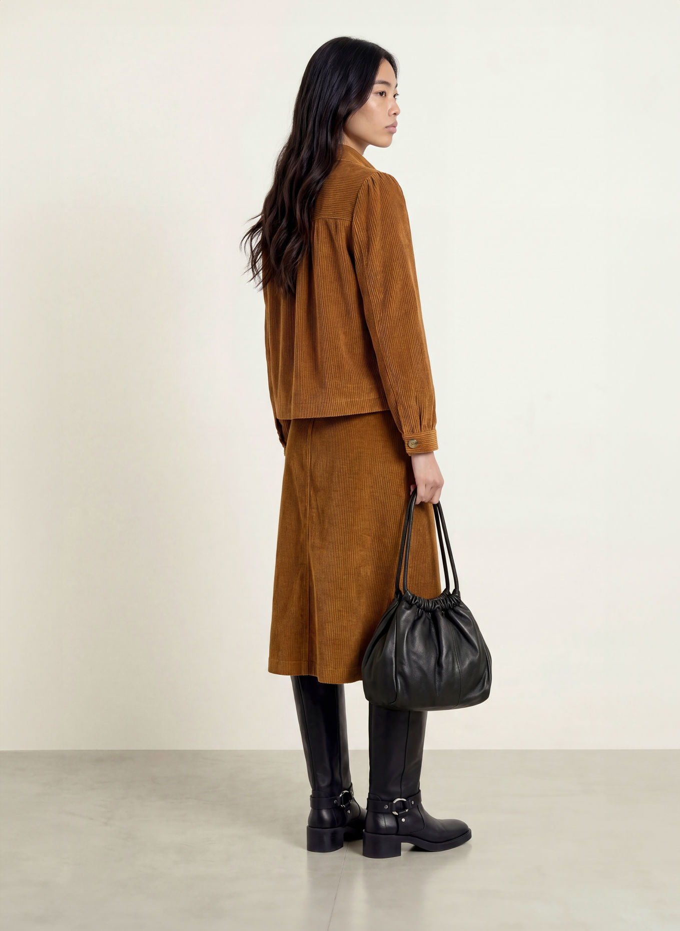 MORE & MORE Corduroy jasje: COGNAC