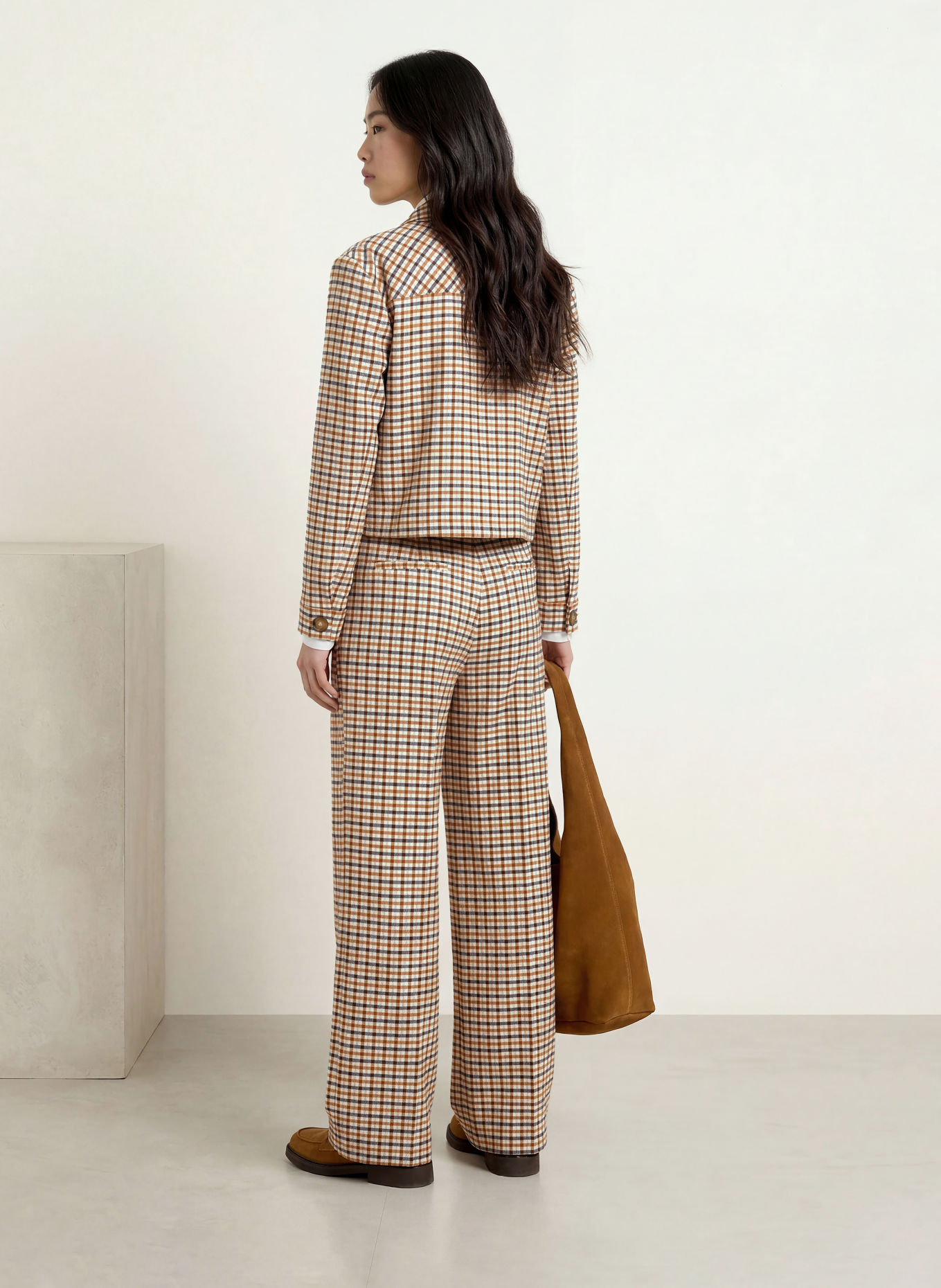 MORE & MORE Culotte: COGNAC / BEIGE / DONKERBLAUW