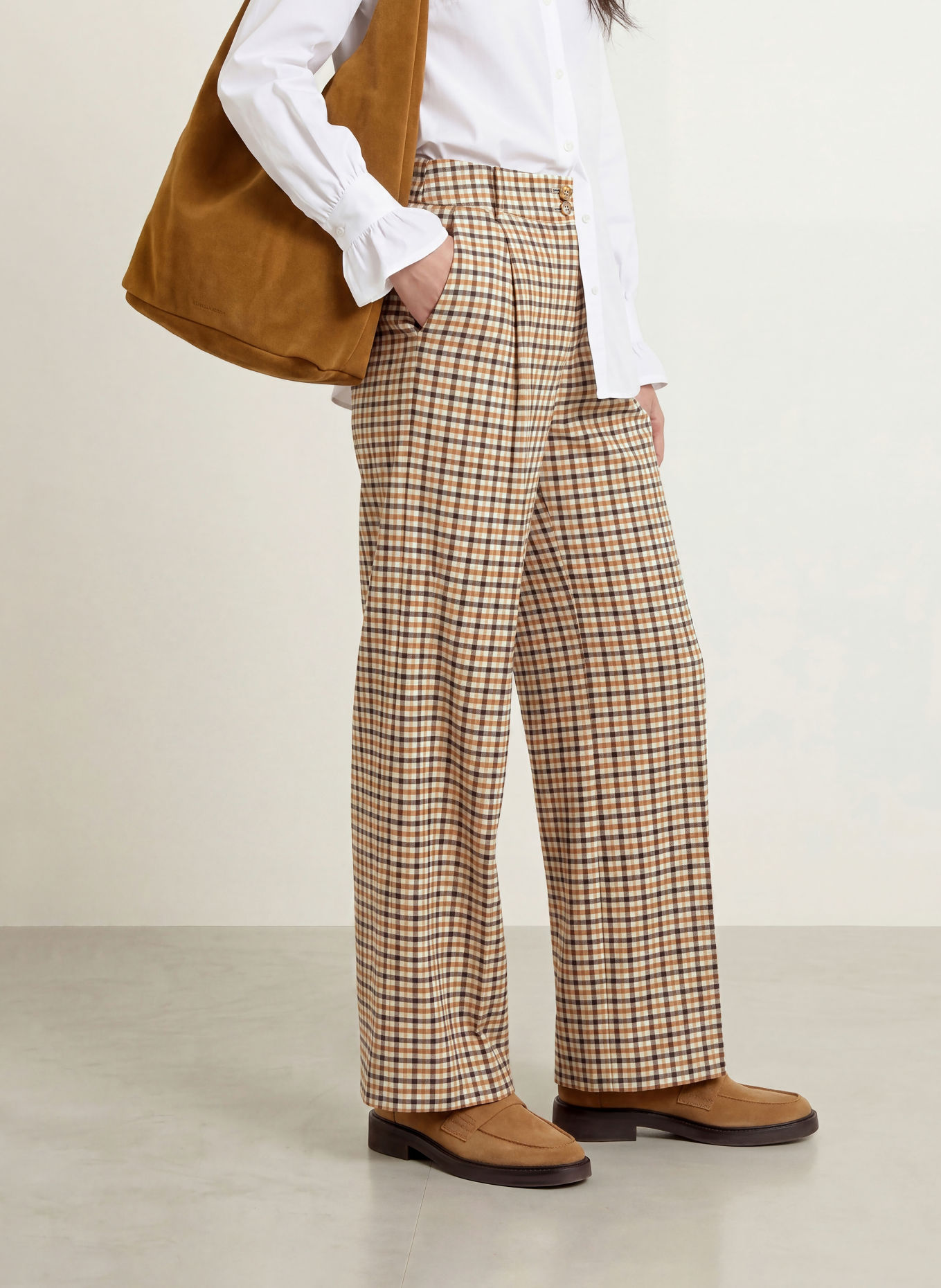 MORE & MORE Culotte: COGNAC / BEIGE / DONKERBLAUW